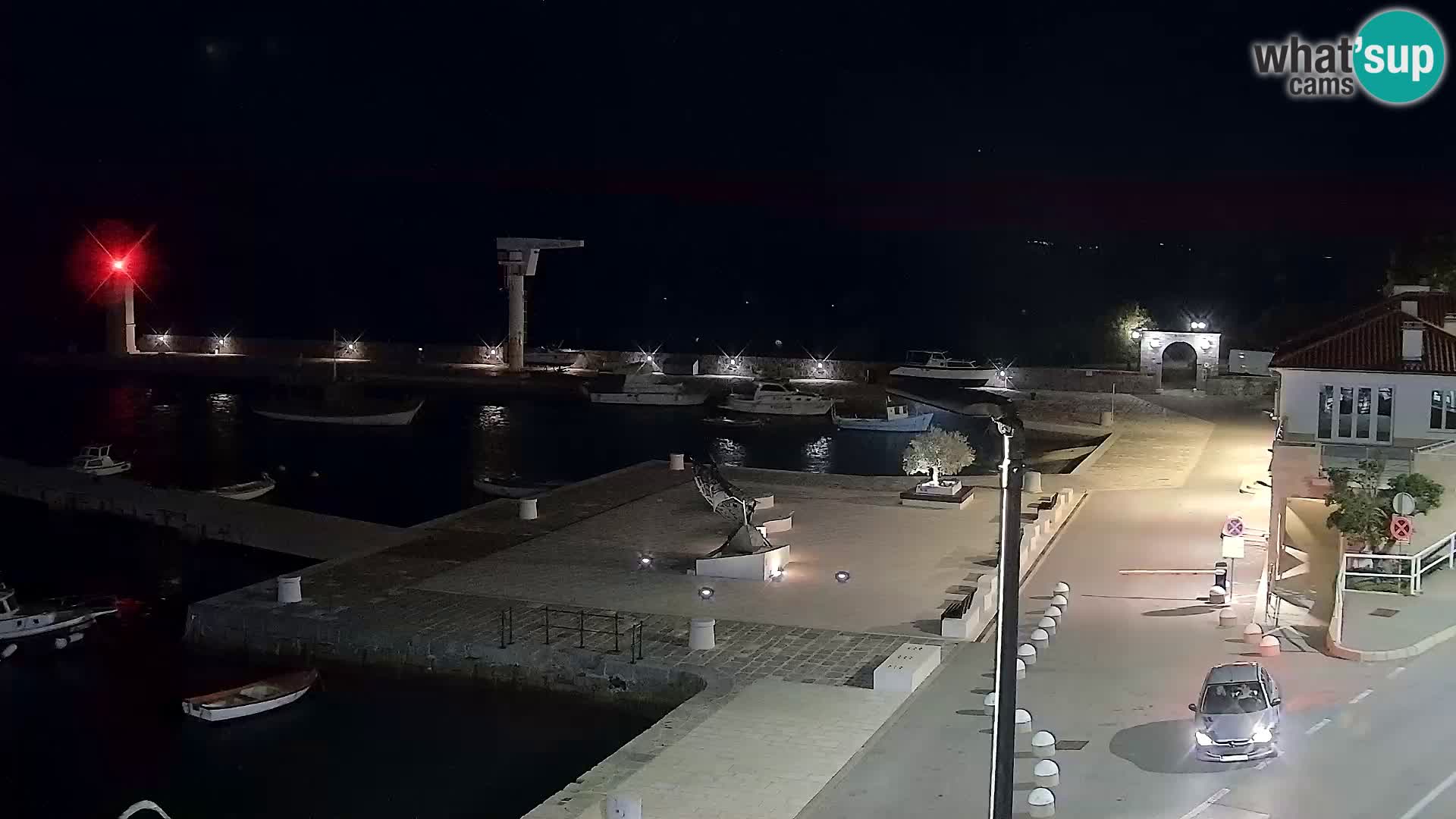 Webcam Senj – Panoramablick auf die Riva Senj