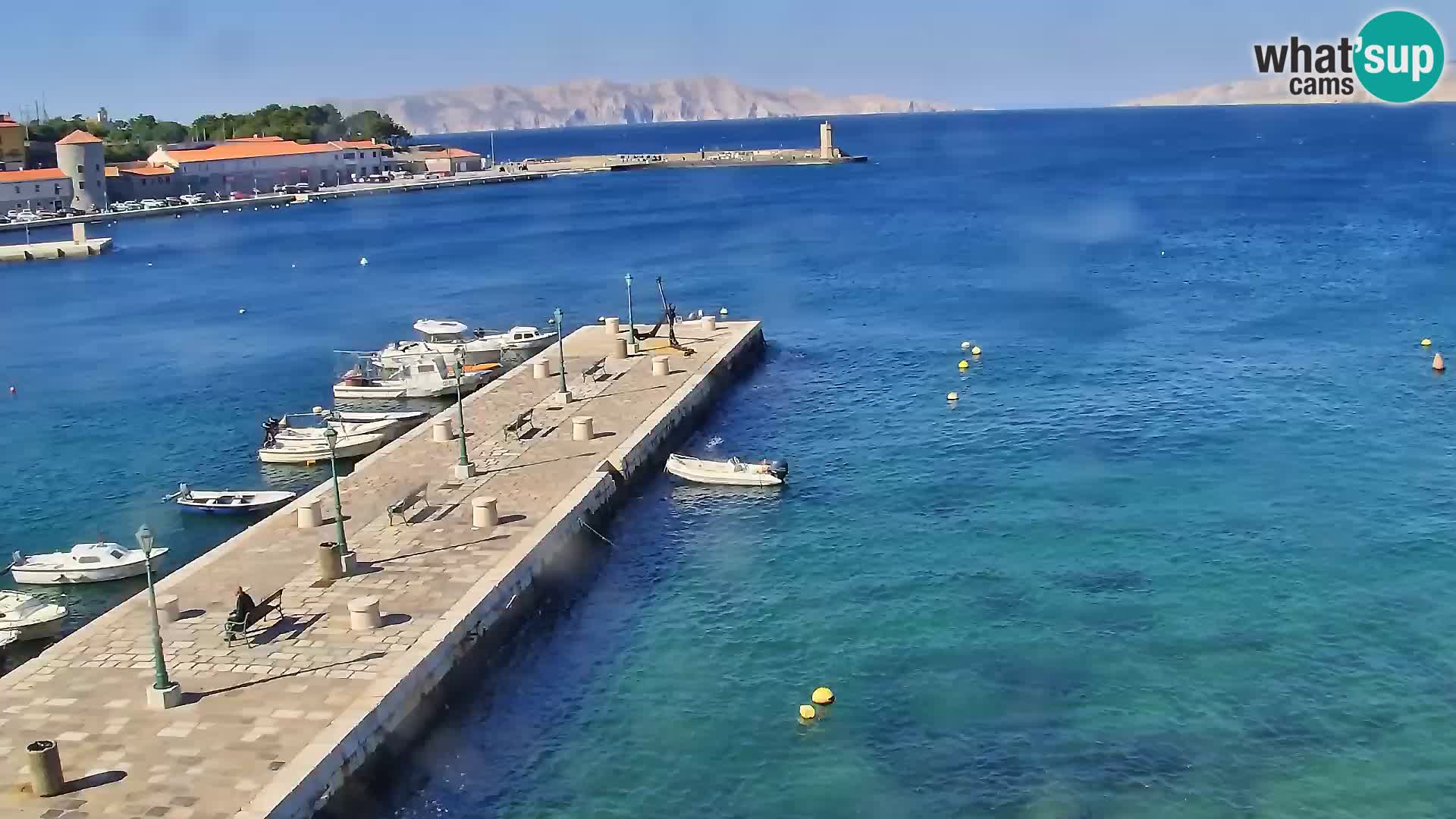 Webcam Senj – Panoramablick auf die Riva Senj