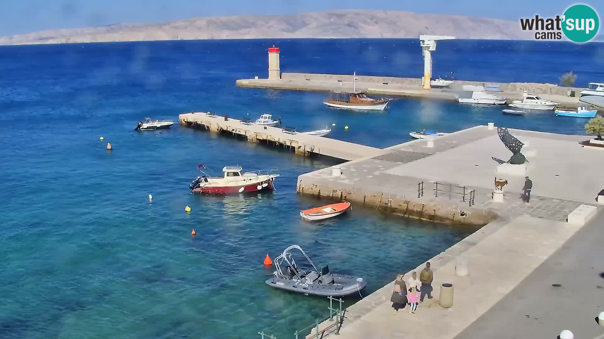 Webcam Senj – Panoramablick auf die Riva Senj