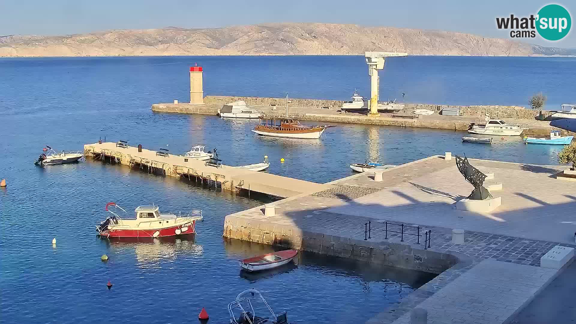 Webcam Senj – Panoramablick auf die Riva Senj
