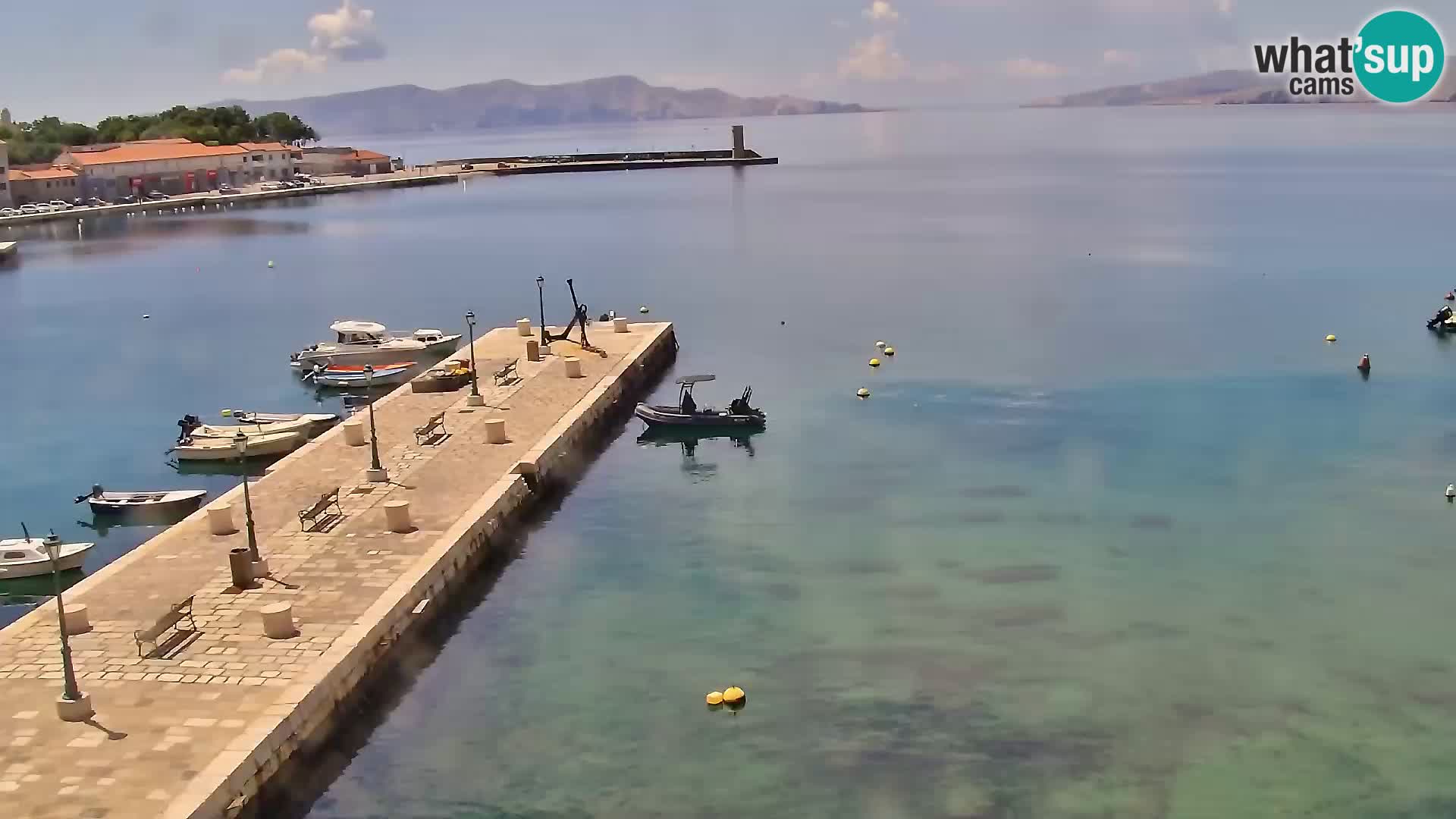 Webcam Senj – Panoramablick auf die Riva Senj