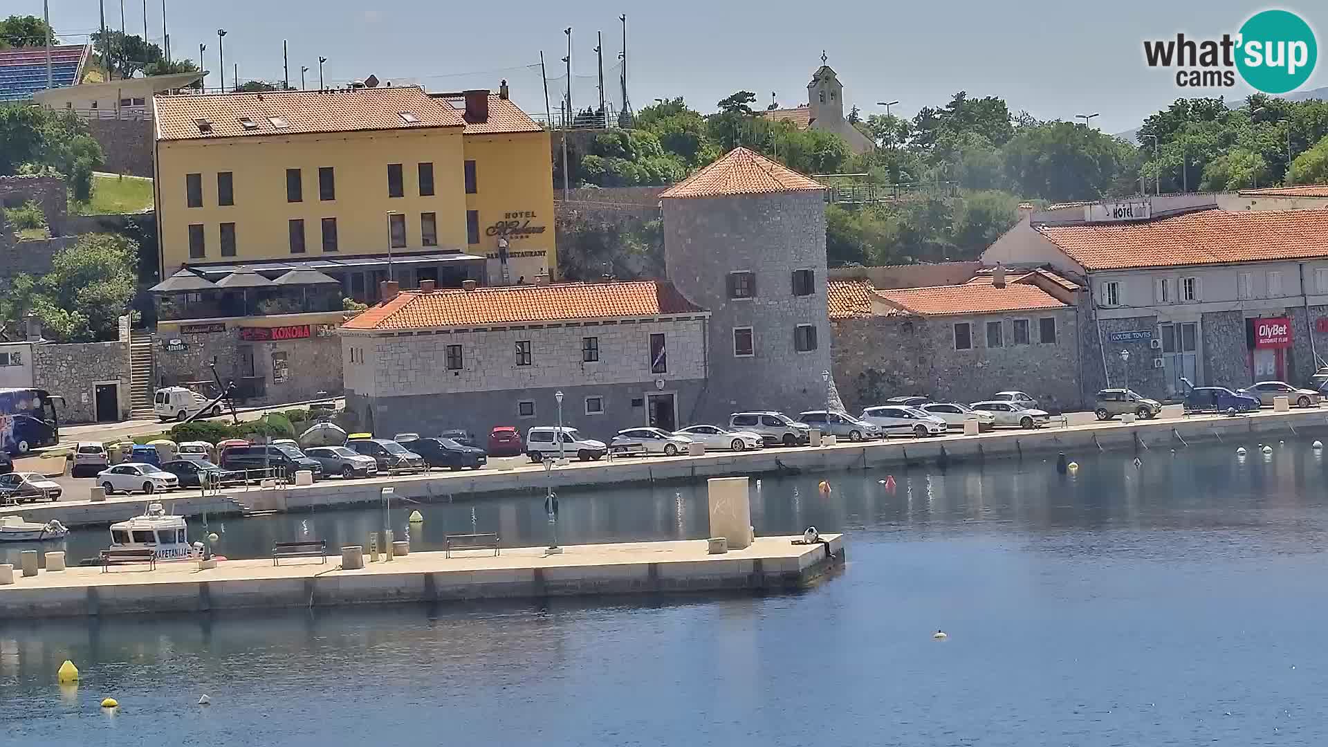 Livecam Senj – Vue panoramique de Senj riva
