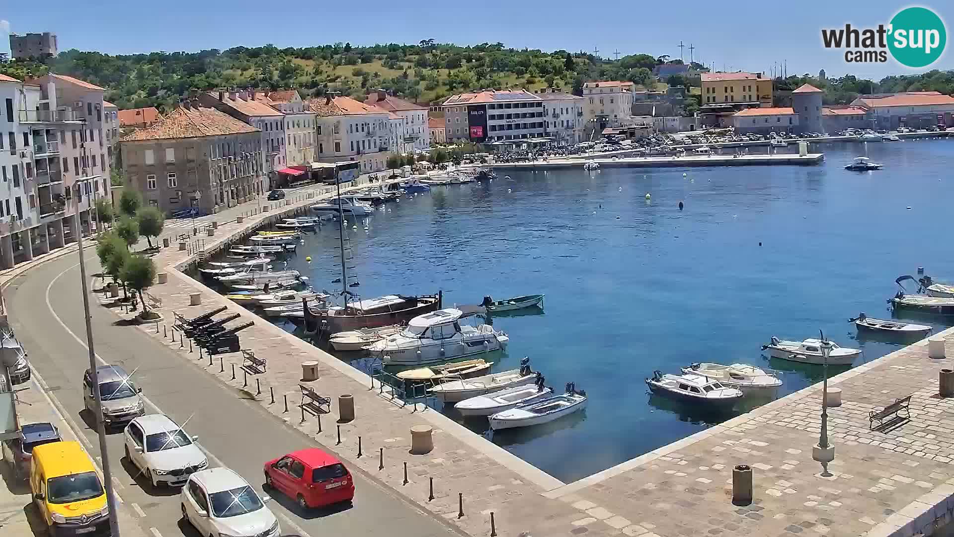Livecam Senj – Vue panoramique de Senj riva