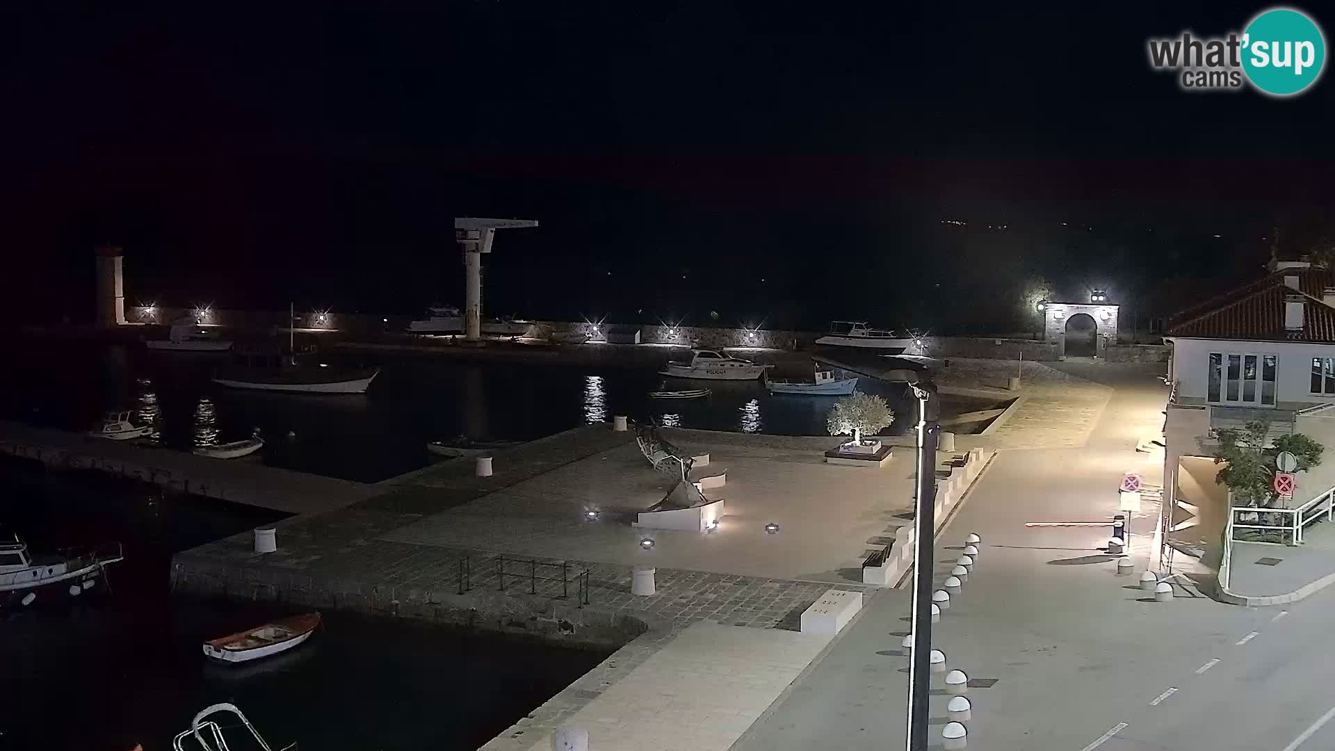 Webcam Senj – Panoramablick auf die Riva Senj