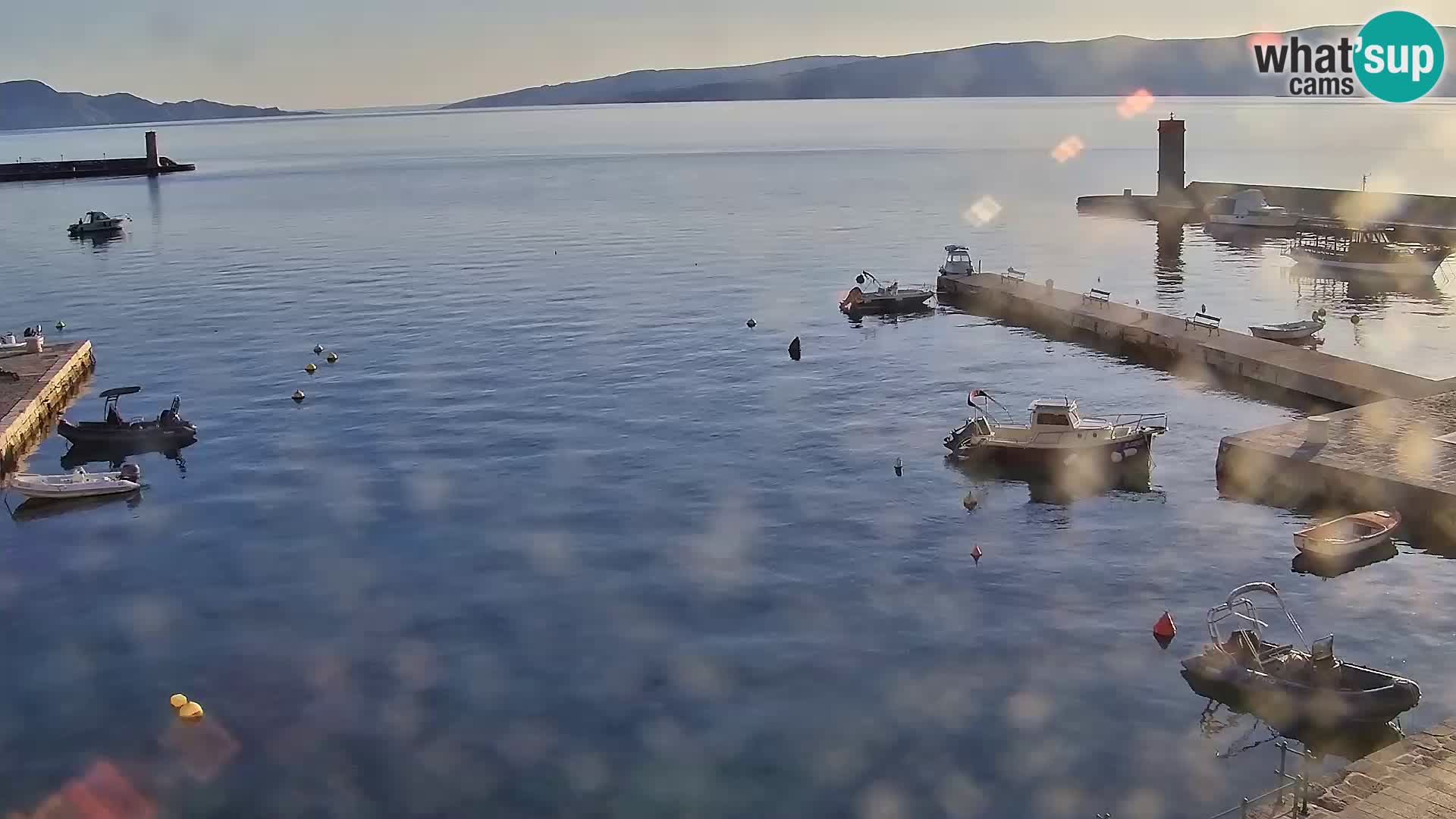 Webcam Senj – Panoramablick auf die Riva Senj