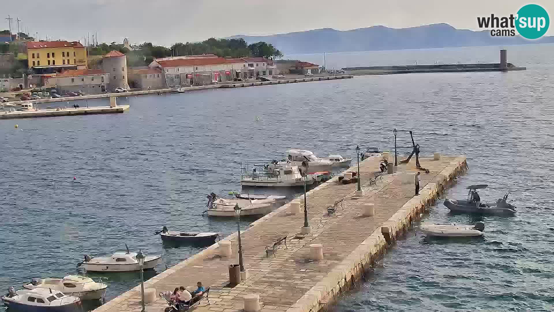 Webcam Senj – Panoramablick auf die Riva Senj