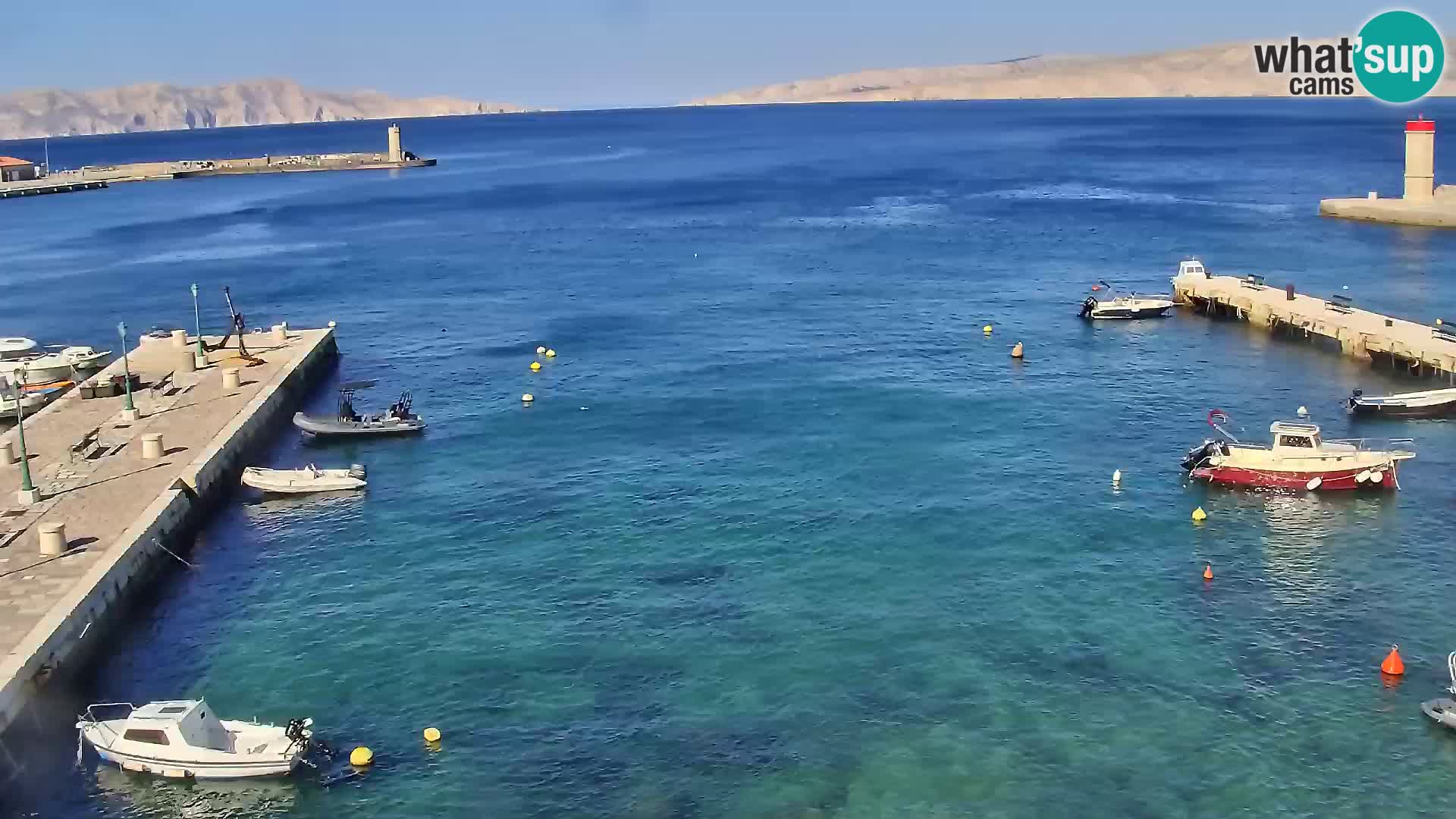 Webcam Senj – Panoramablick auf die Riva Senj