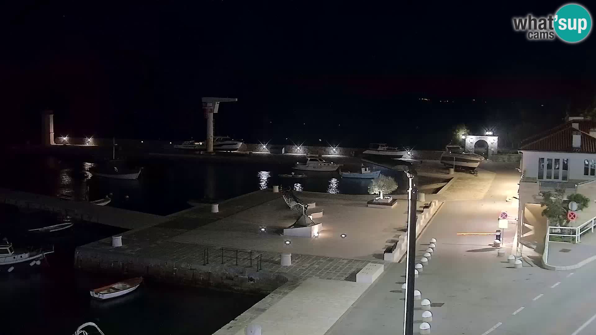 Livecam Senj – Vue panoramique de Senj riva