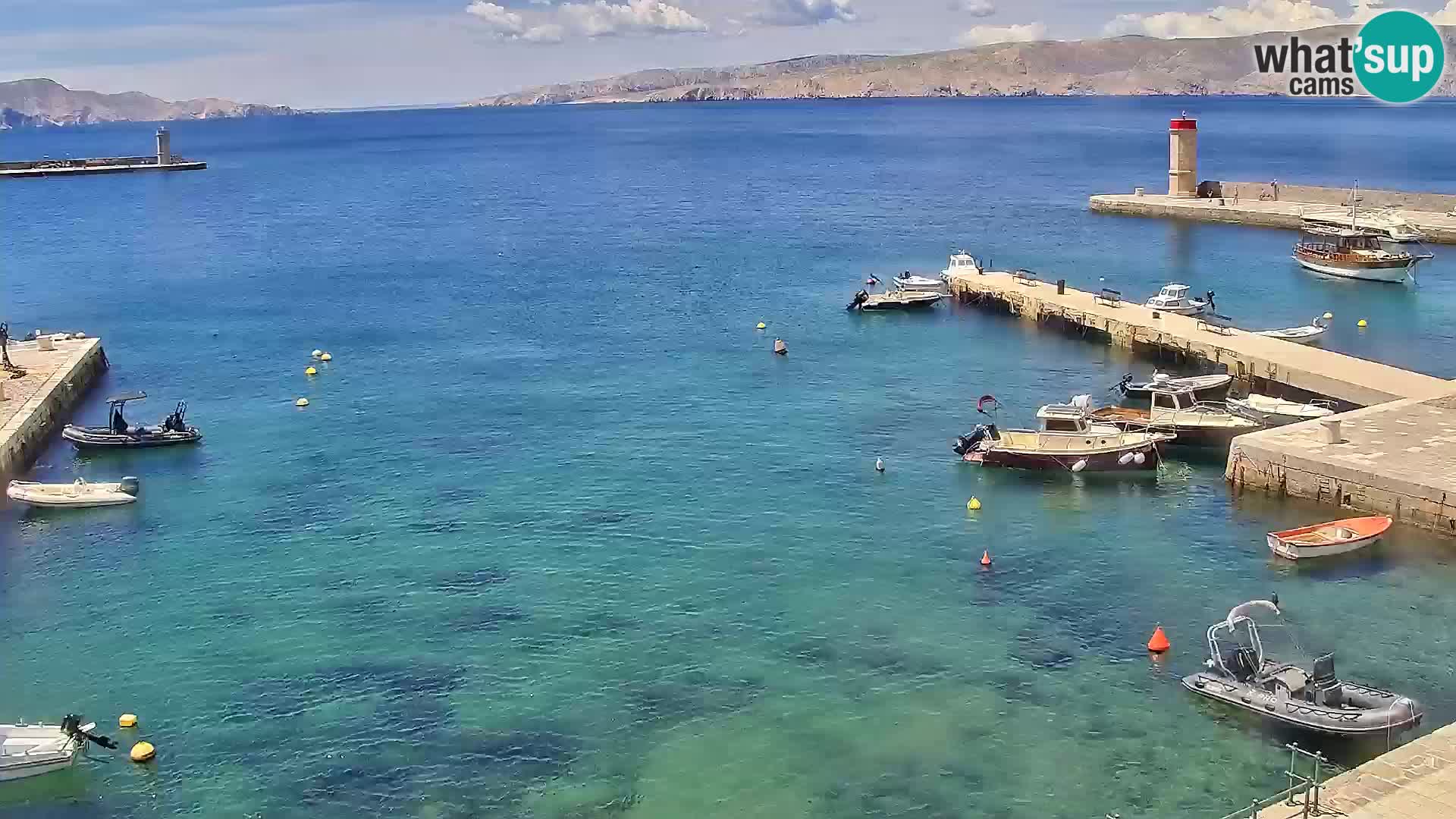 Webcam Senj – Panoramablick auf die Riva Senj