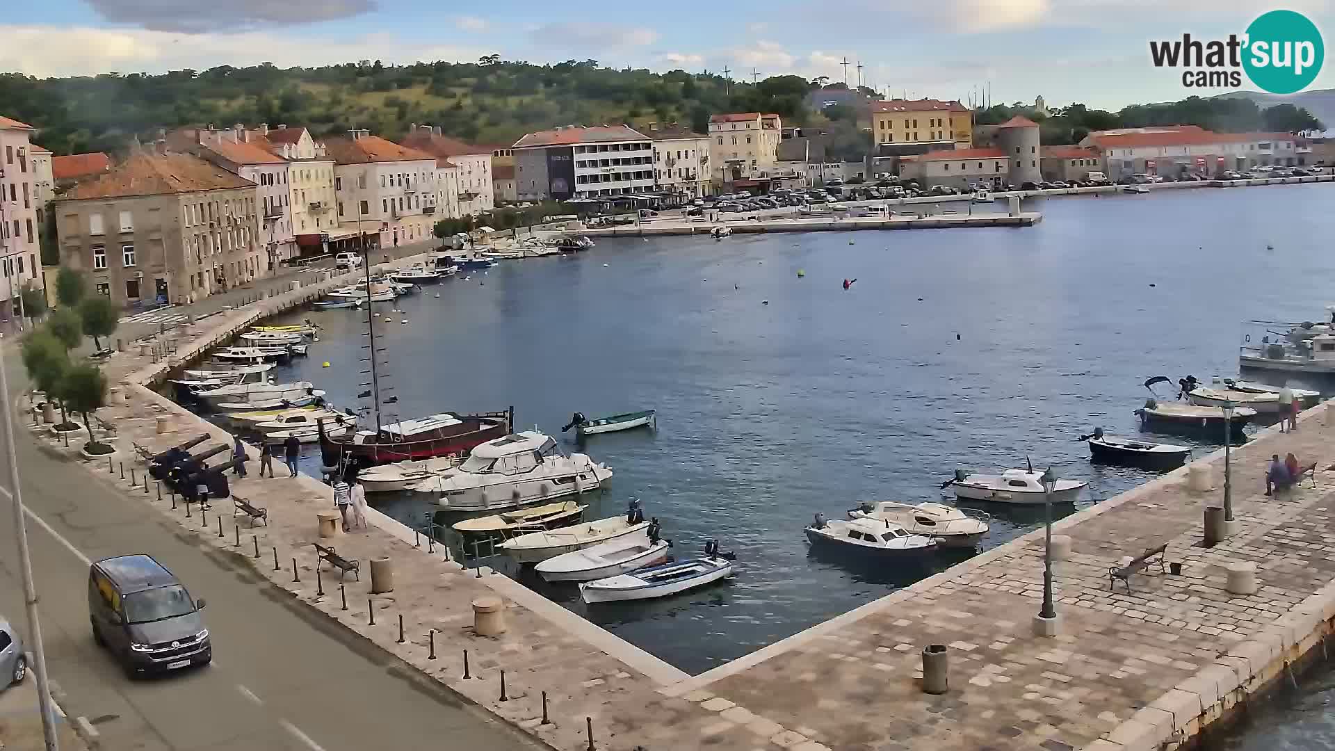 Webcam Senj – Panoramablick auf die Riva Senj