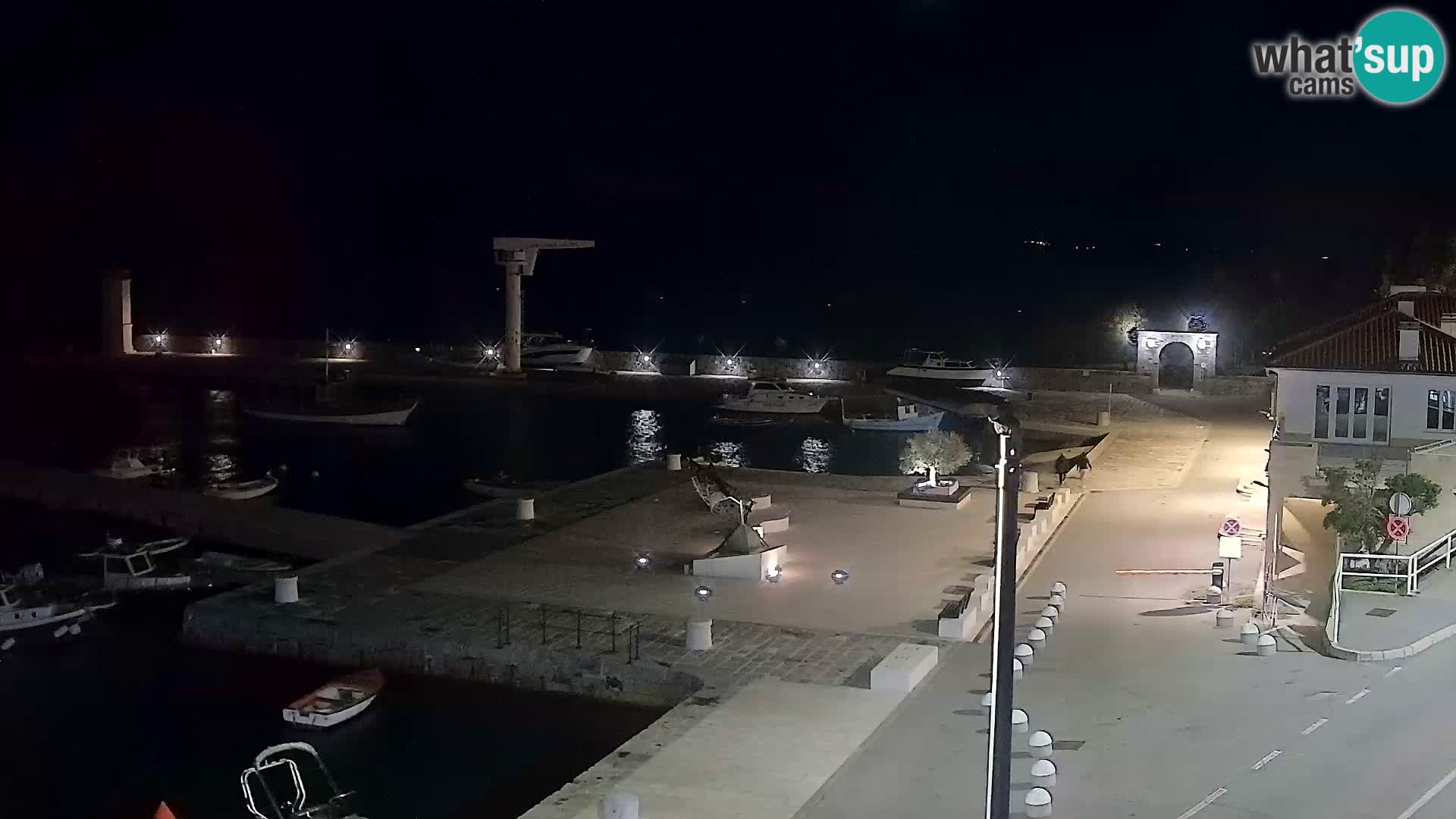 Webcam Senj – Panoramablick auf die Riva Senj