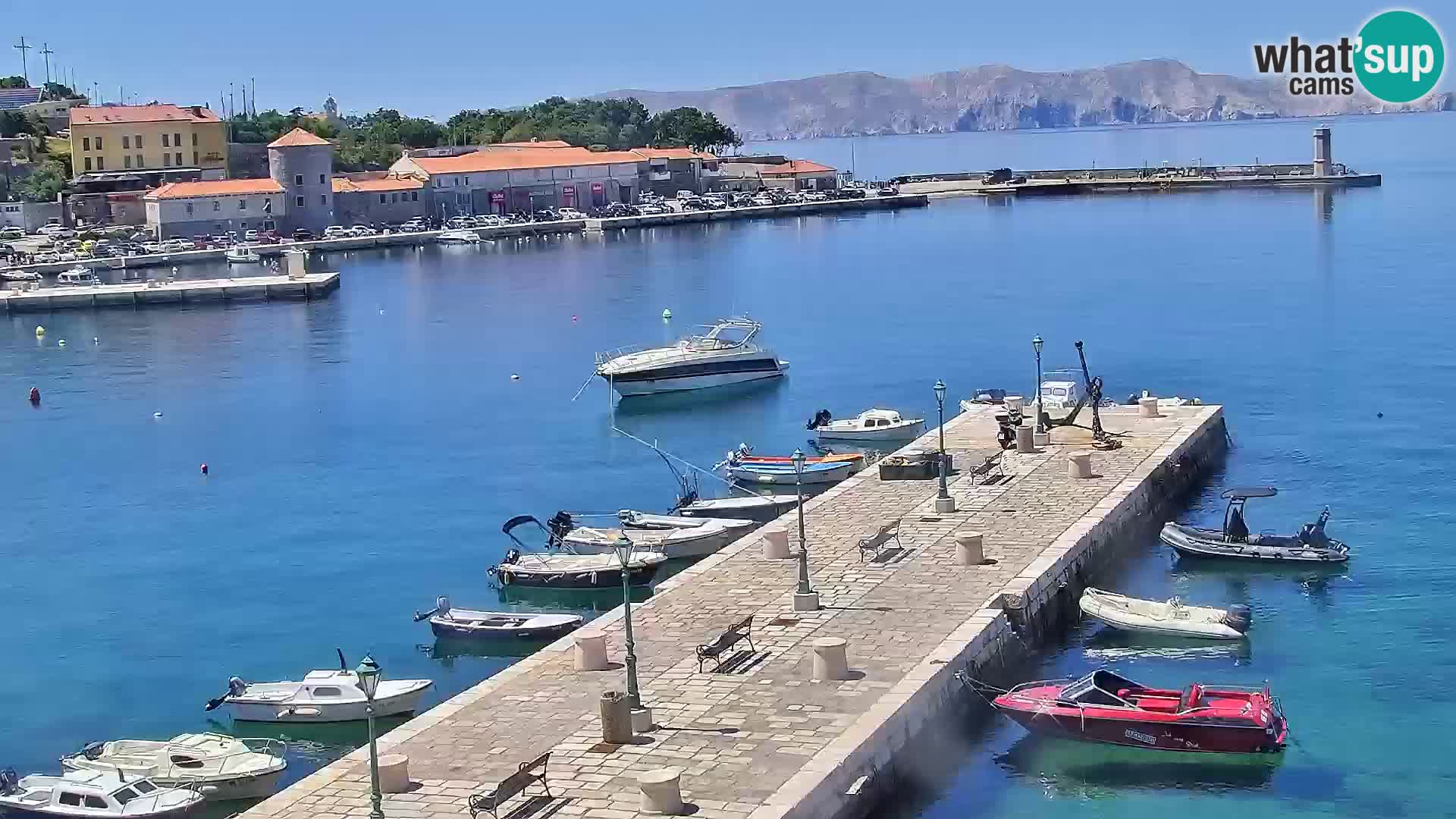Livecam Senj – Vue panoramique de Senj riva