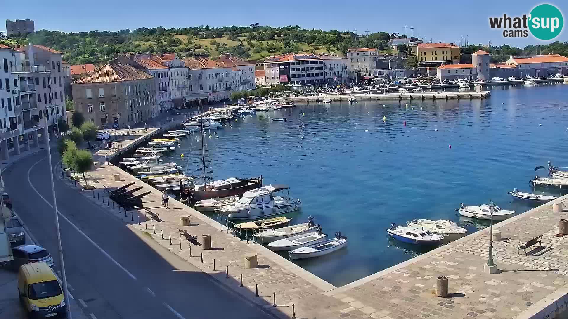 Livecam Senj – Vue panoramique de Senj riva