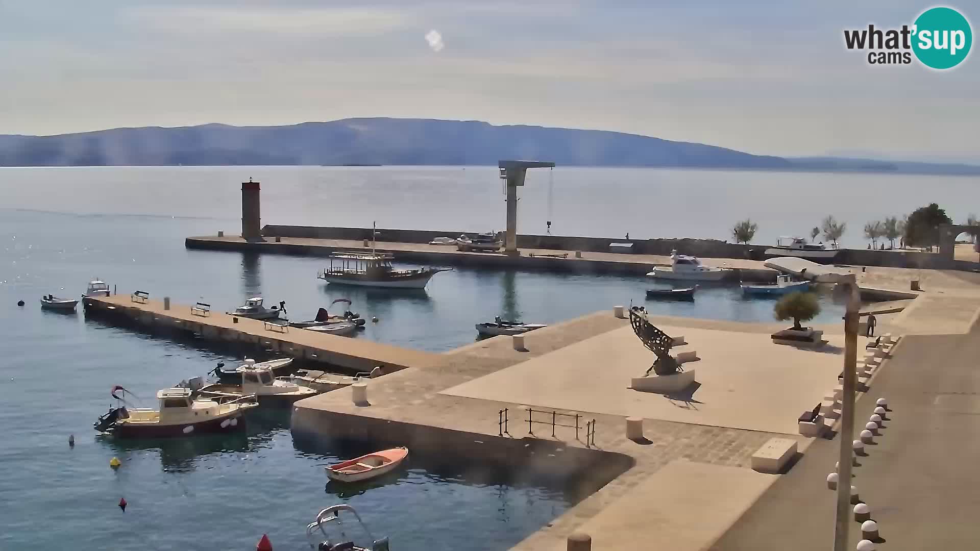 Livecam Senj – Vue panoramique de Senj riva
