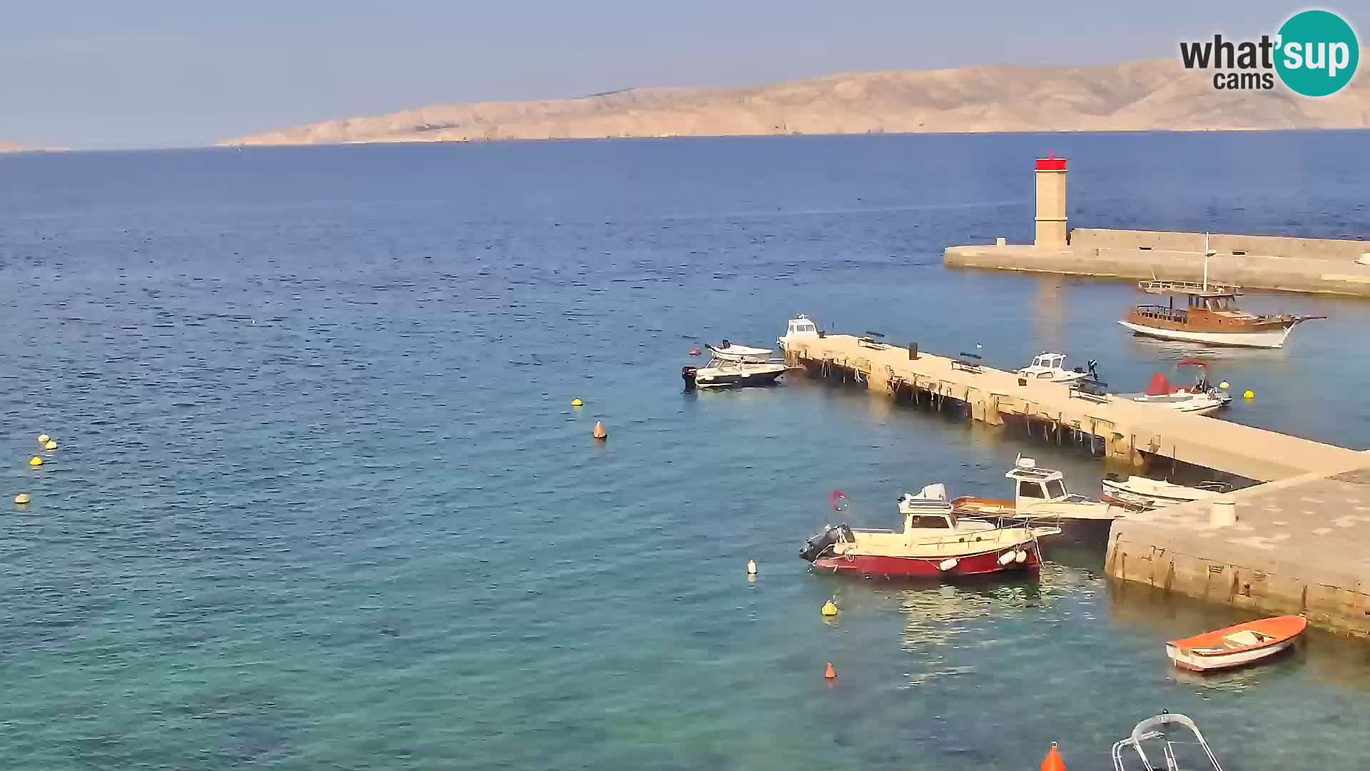 Webcam Senj – Panoramablick auf die Riva Senj