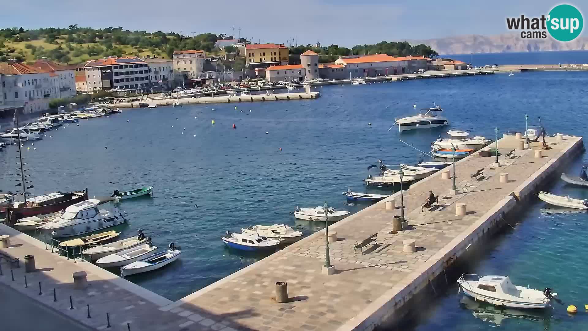 Livecam Senj – Vue panoramique de Senj riva