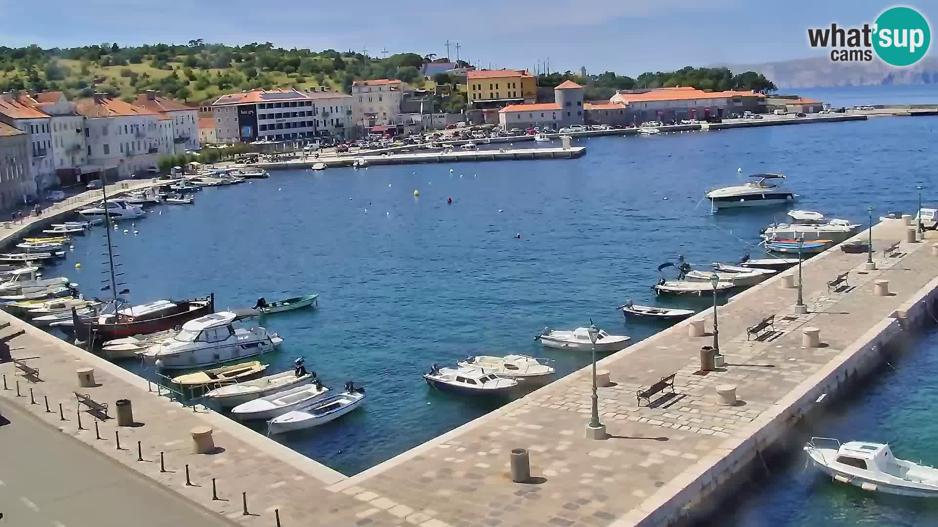 Livecam Senj – Vue panoramique de Senj riva