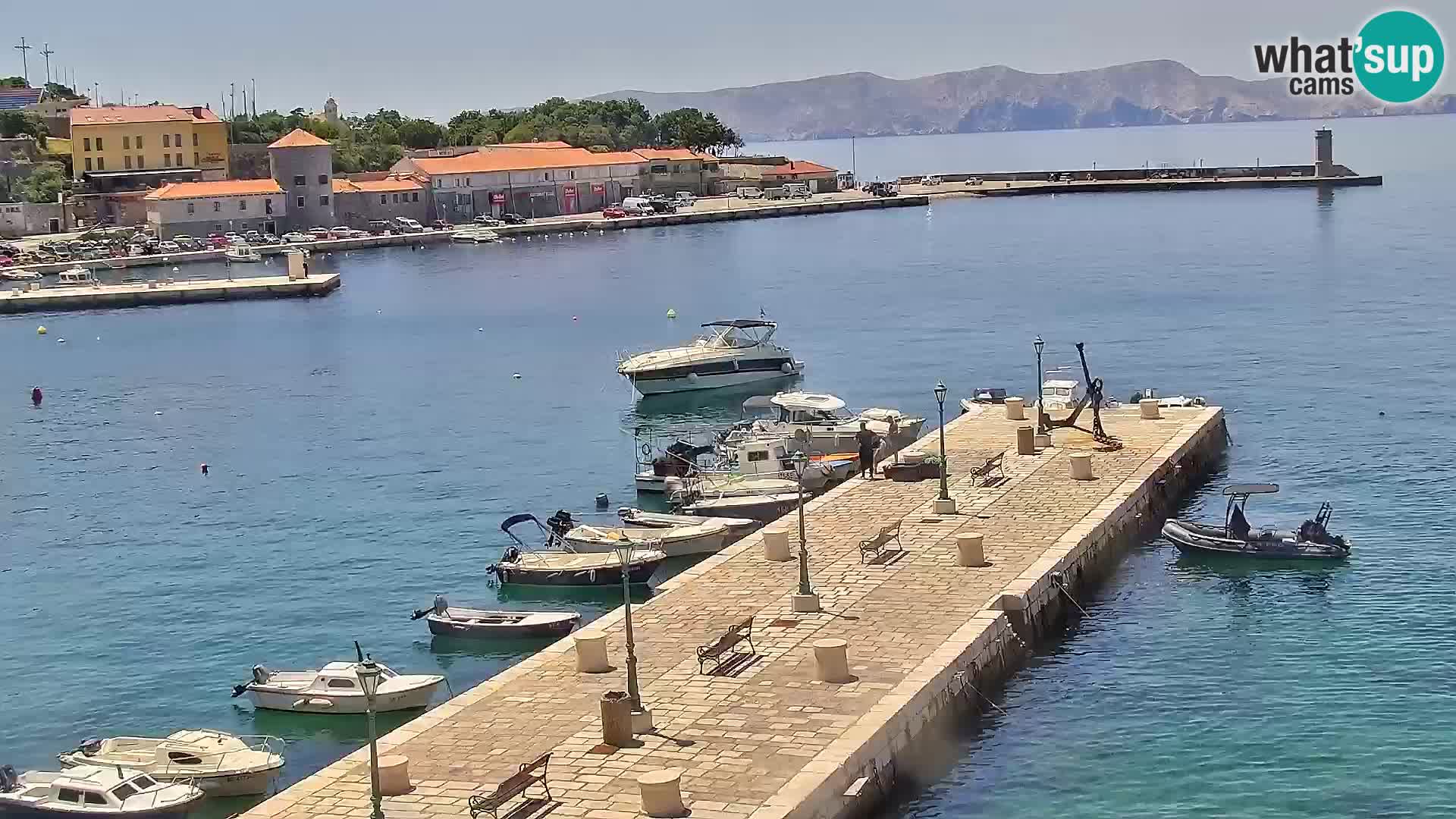 Livecam Senj – Vue panoramique de Senj riva