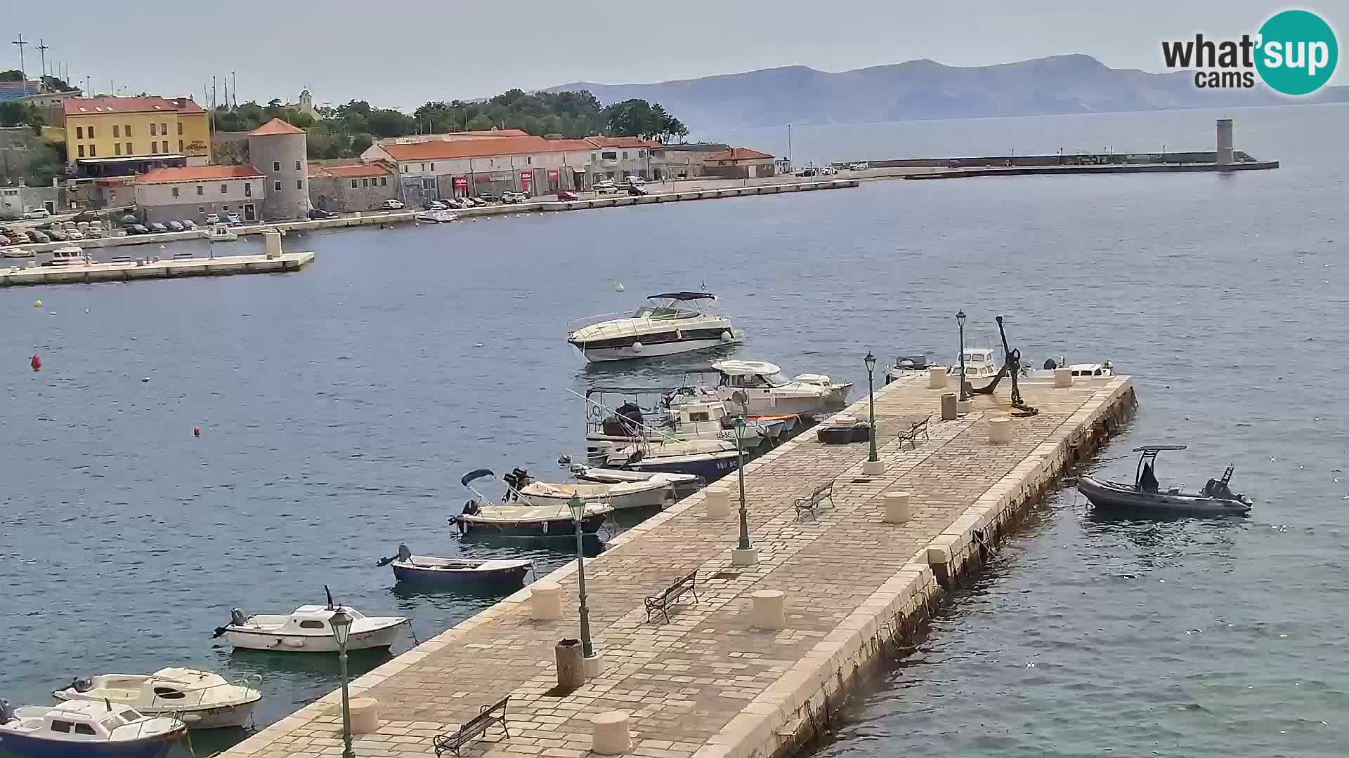 Livecam Senj – Vue panoramique de Senj riva