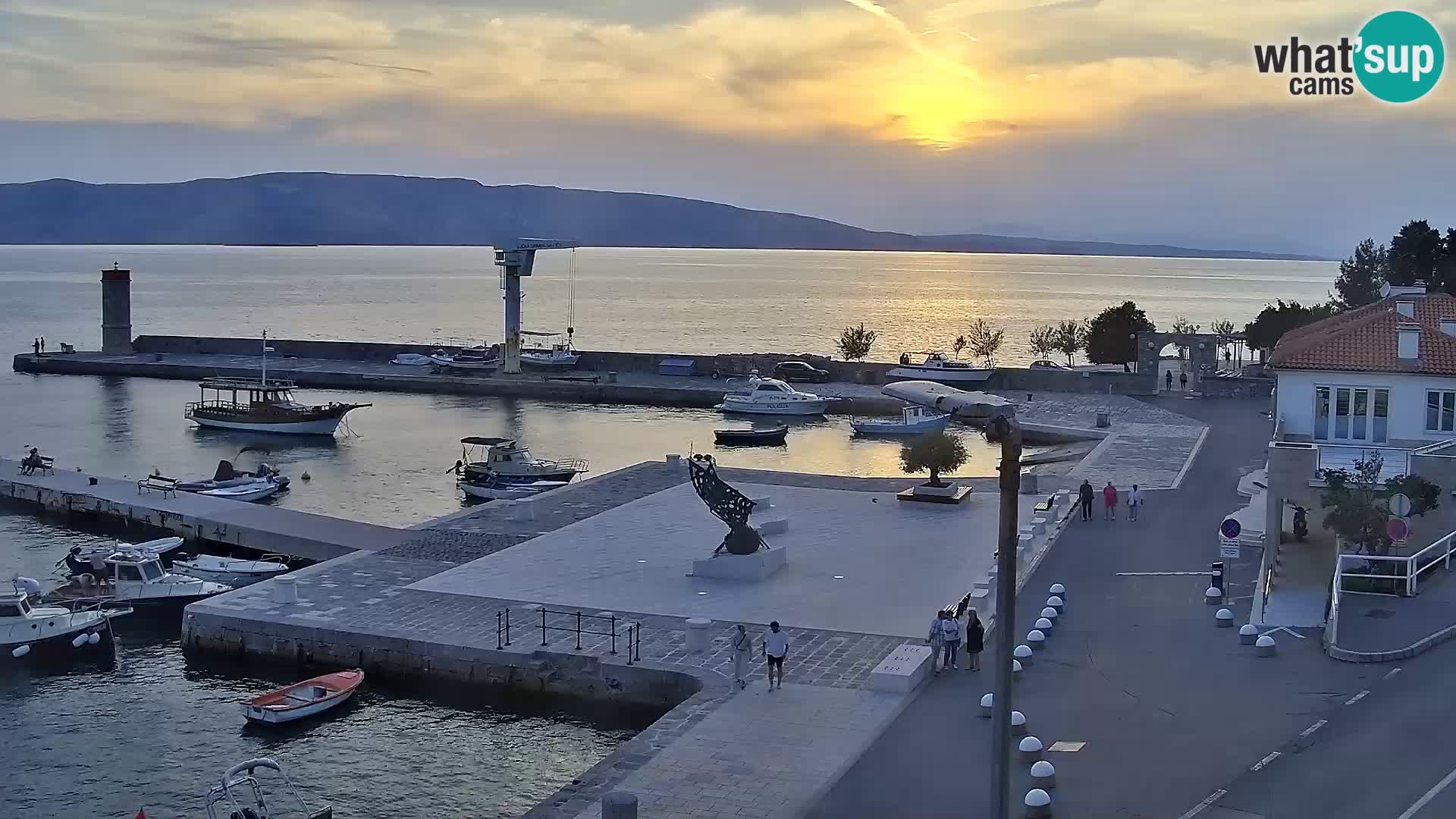 Livecam Senj – Vue panoramique de Senj riva
