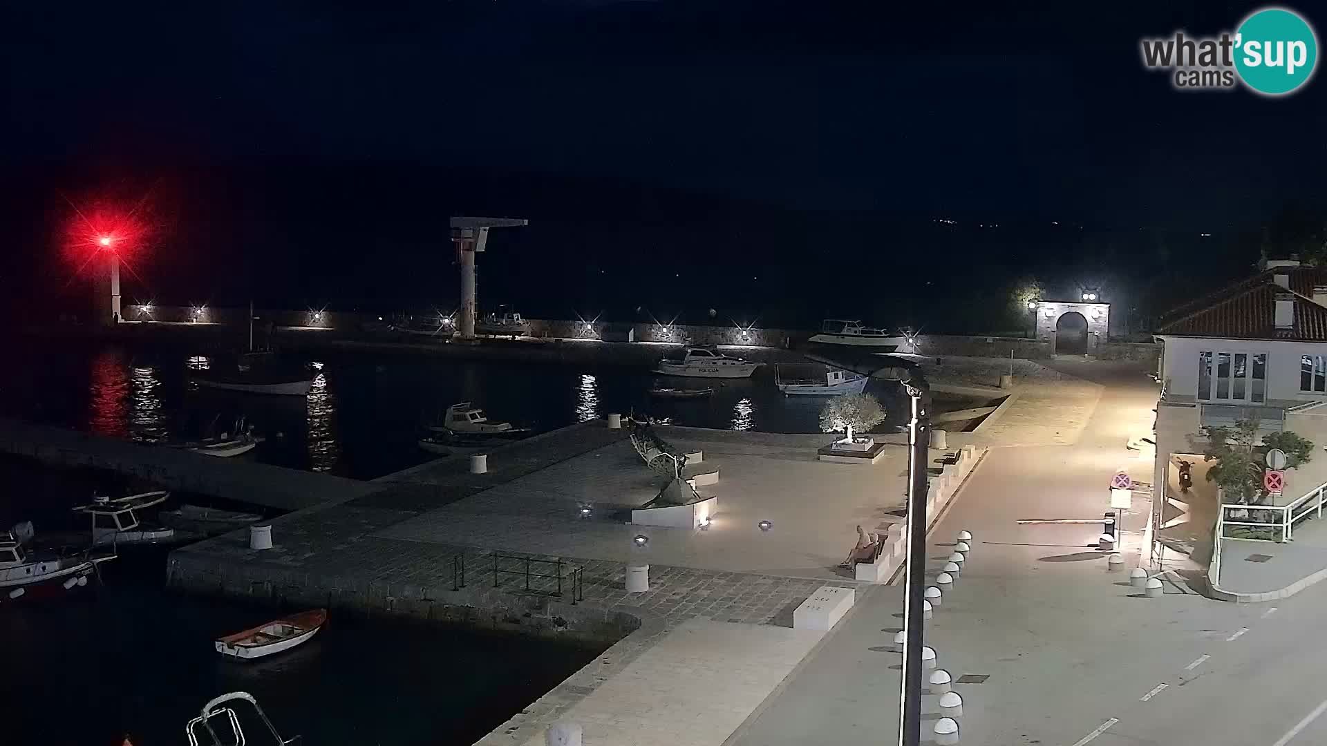 Livecam Senj – Vue panoramique de Senj riva