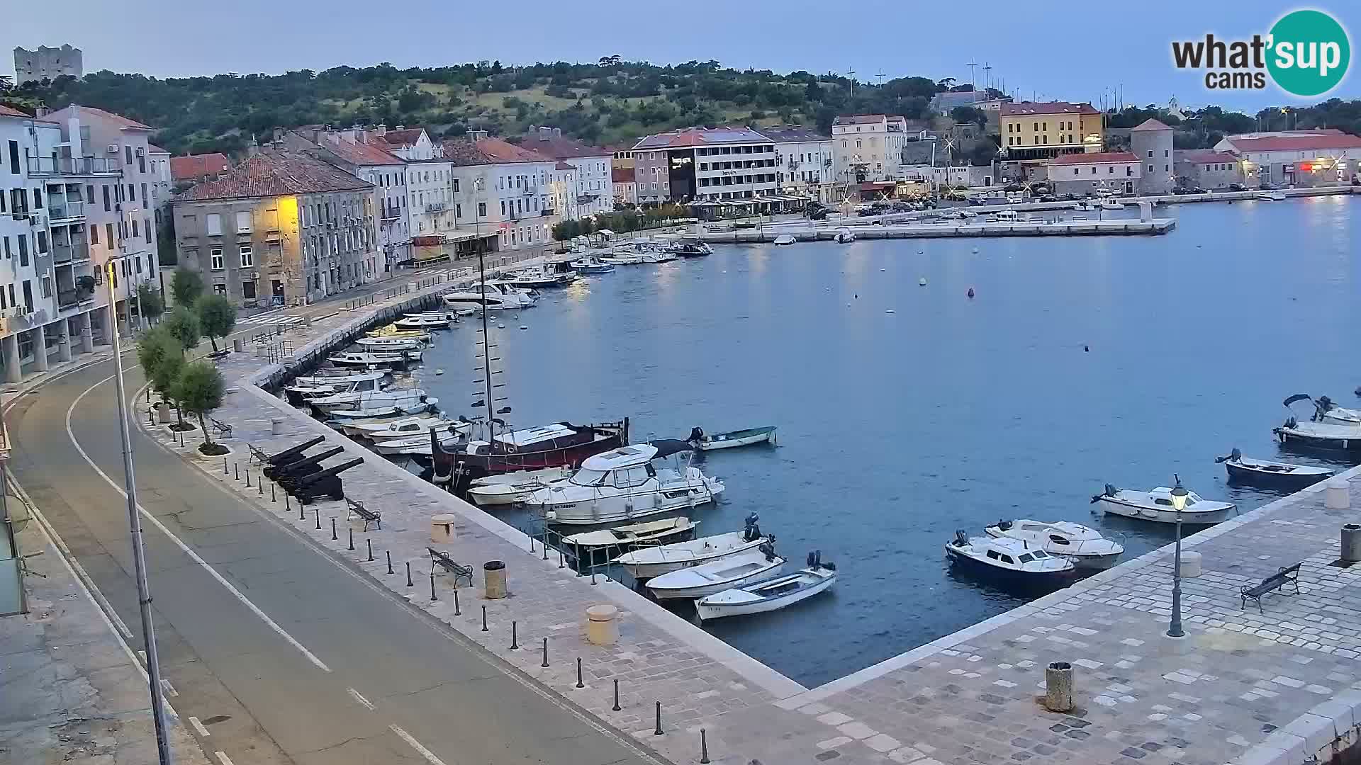 Webcam Senj – Panoramablick auf die Riva Senj