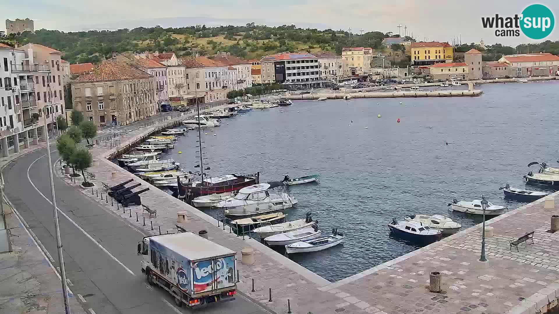 Livecam Senj – Vue panoramique de Senj riva
