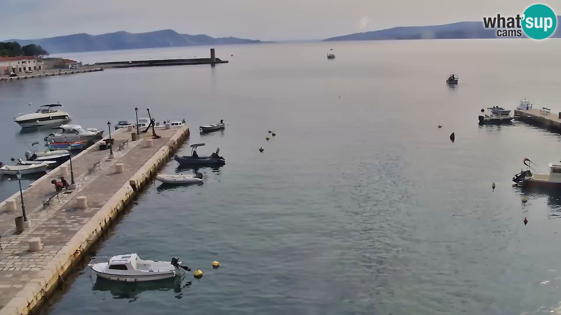 Webcam Senj – Panoramablick auf die Riva Senj