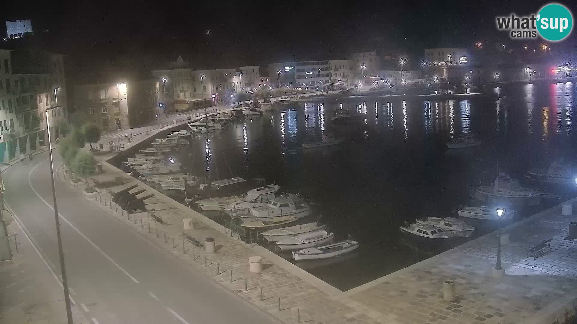 Webcam Senj – Panoramablick auf die Riva Senj