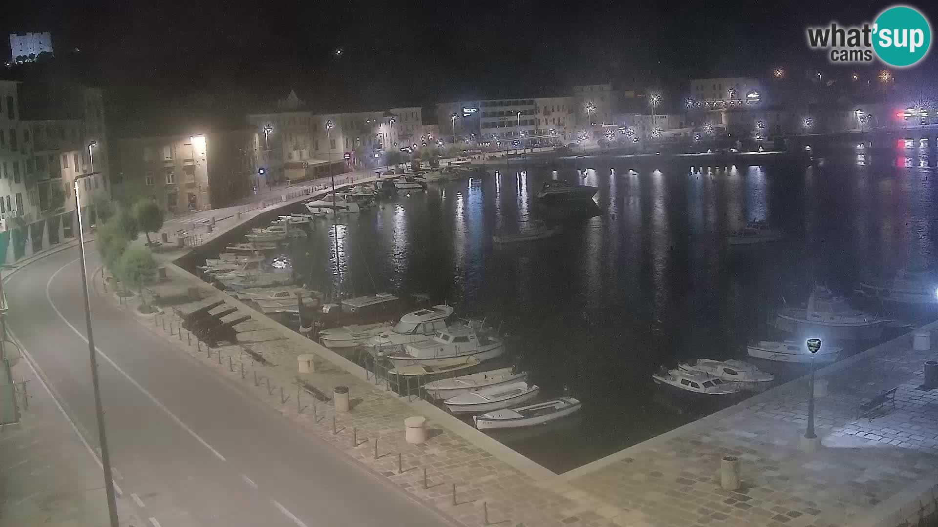 Webcam Senj – Panoramablick auf die Riva Senj