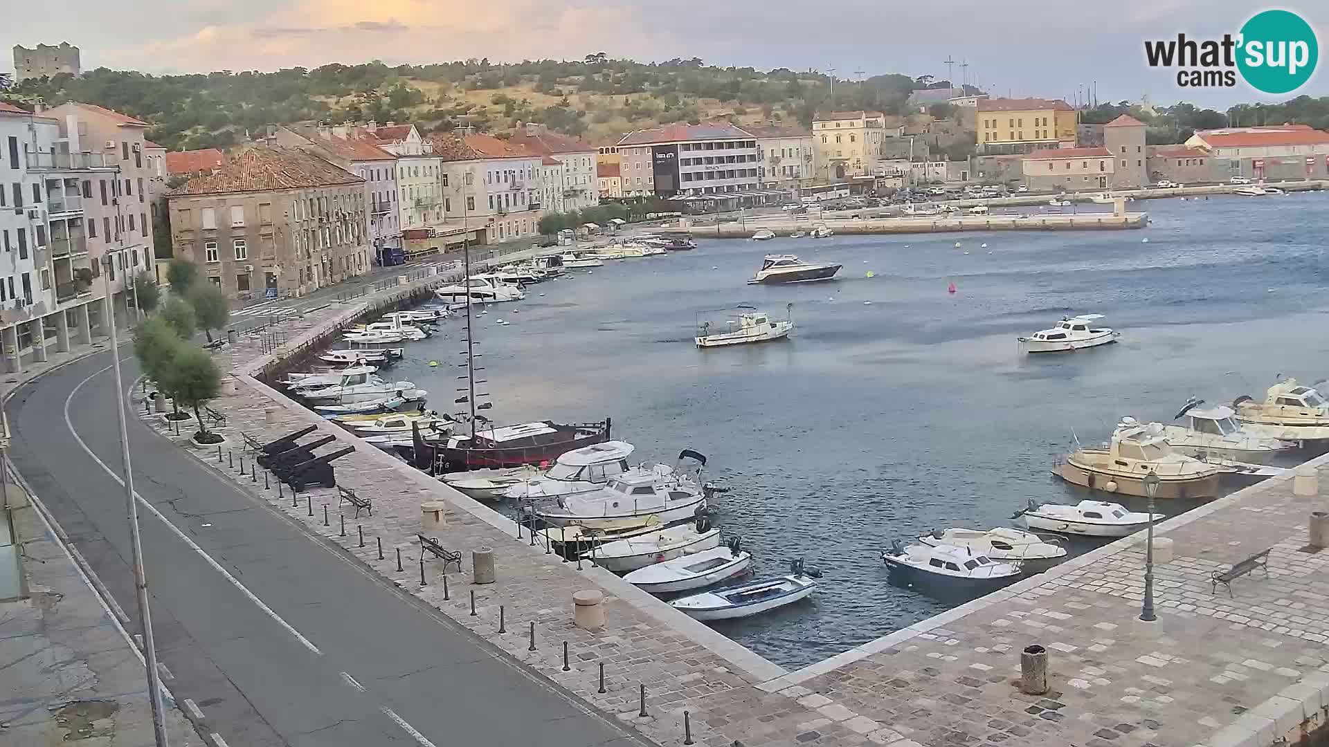 Livecam Senj – Vue panoramique de Senj riva