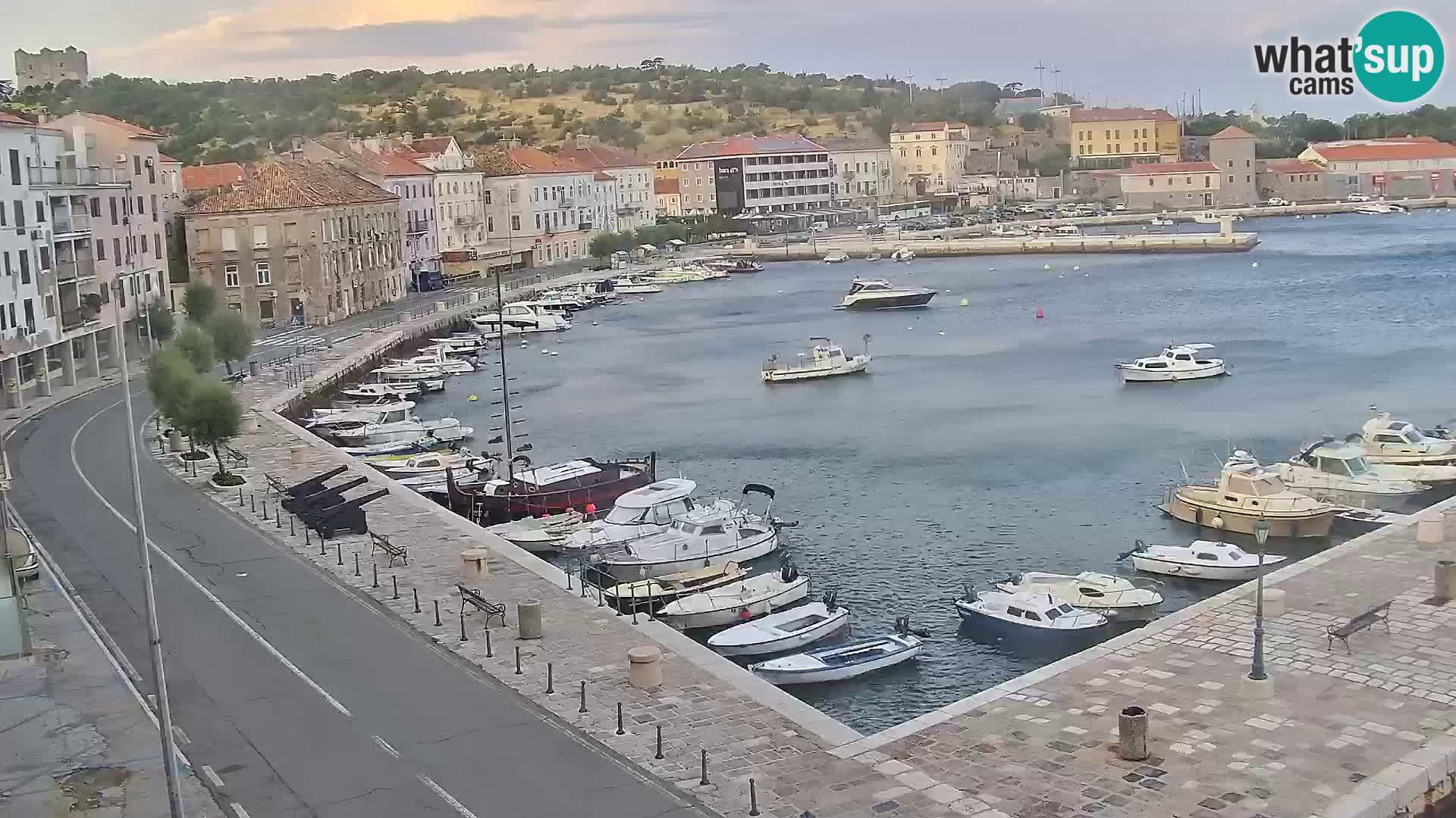 Livecam Senj – Vue panoramique de Senj riva