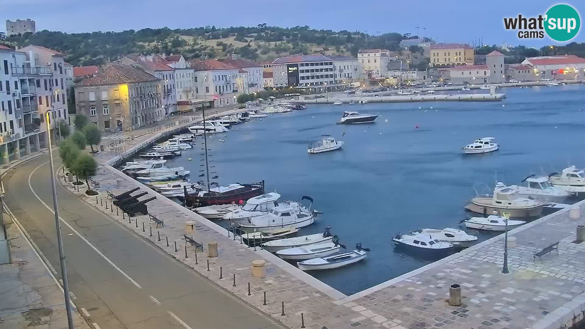 Webcam Senj – Panoramablick auf die Riva Senj