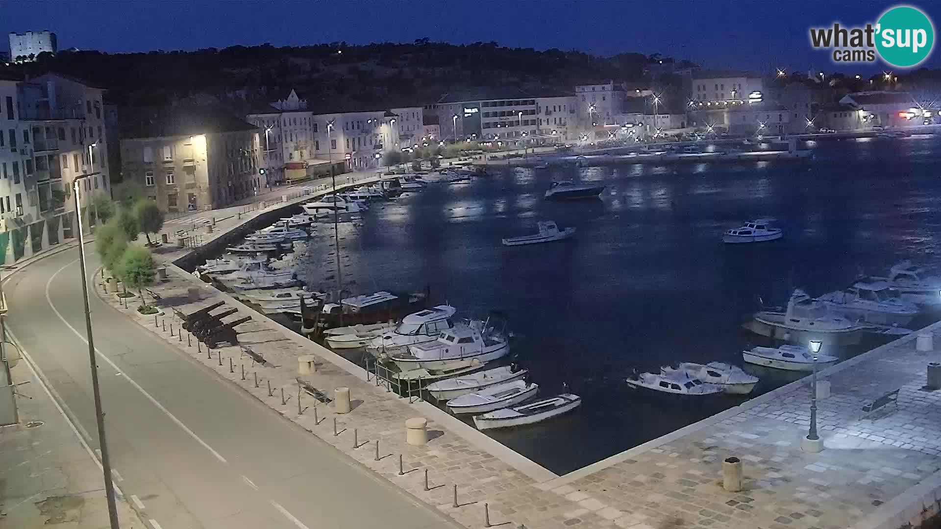 Webcam Senj – Panoramablick auf die Riva Senj