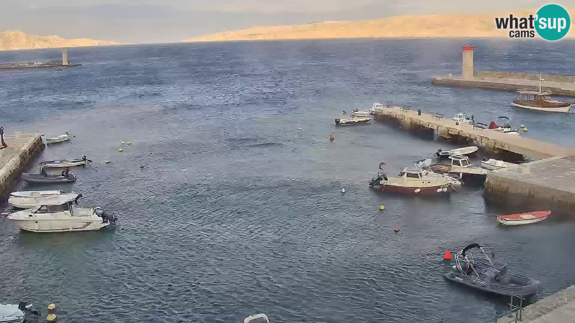 Livecam Senj – Vue panoramique de Senj riva