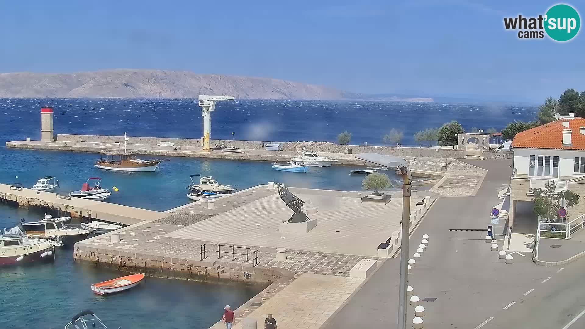 Webcam Senj – Panoramablick auf die Riva Senj