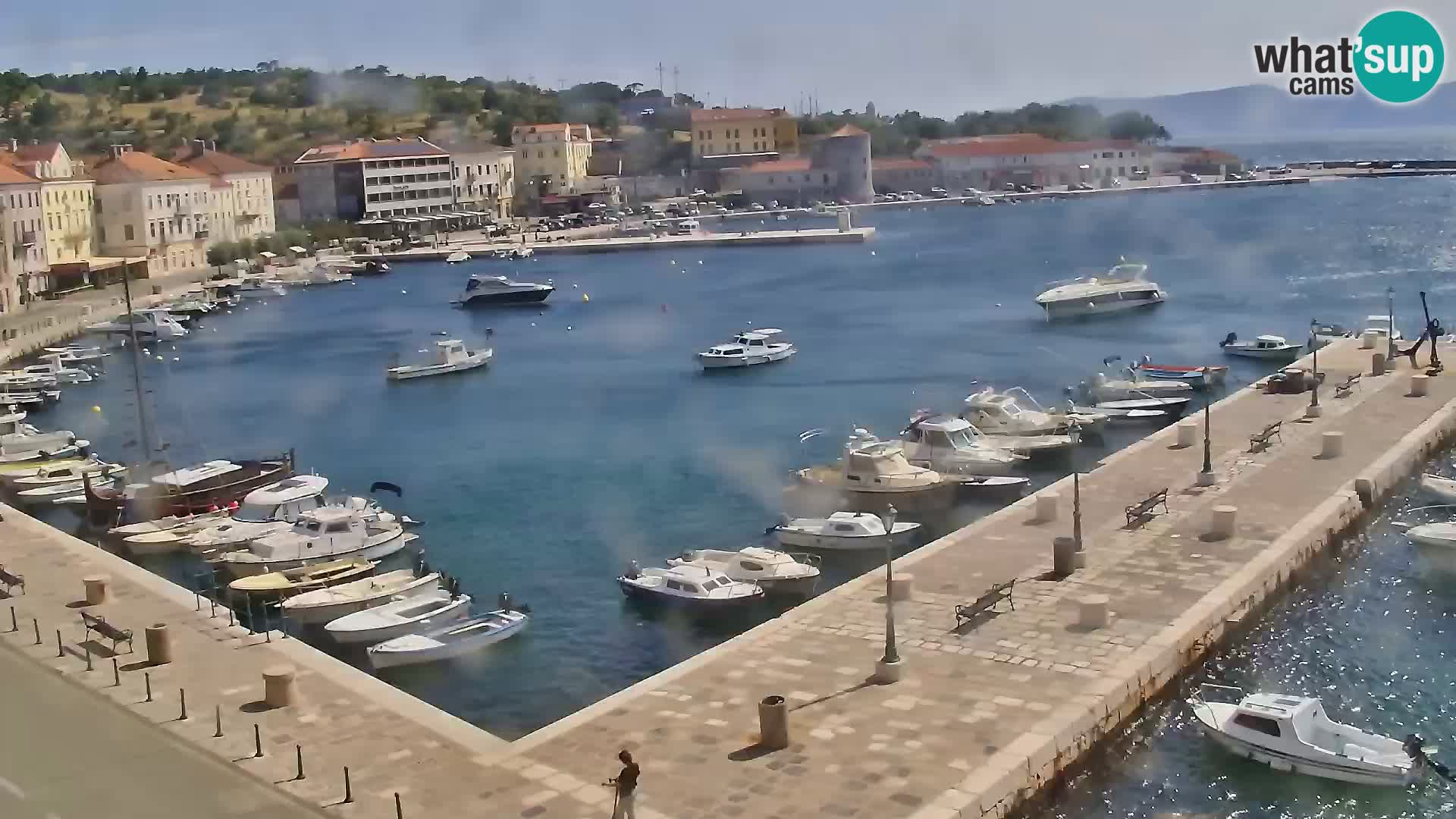 Livecam Senj – Vue panoramique de Senj riva