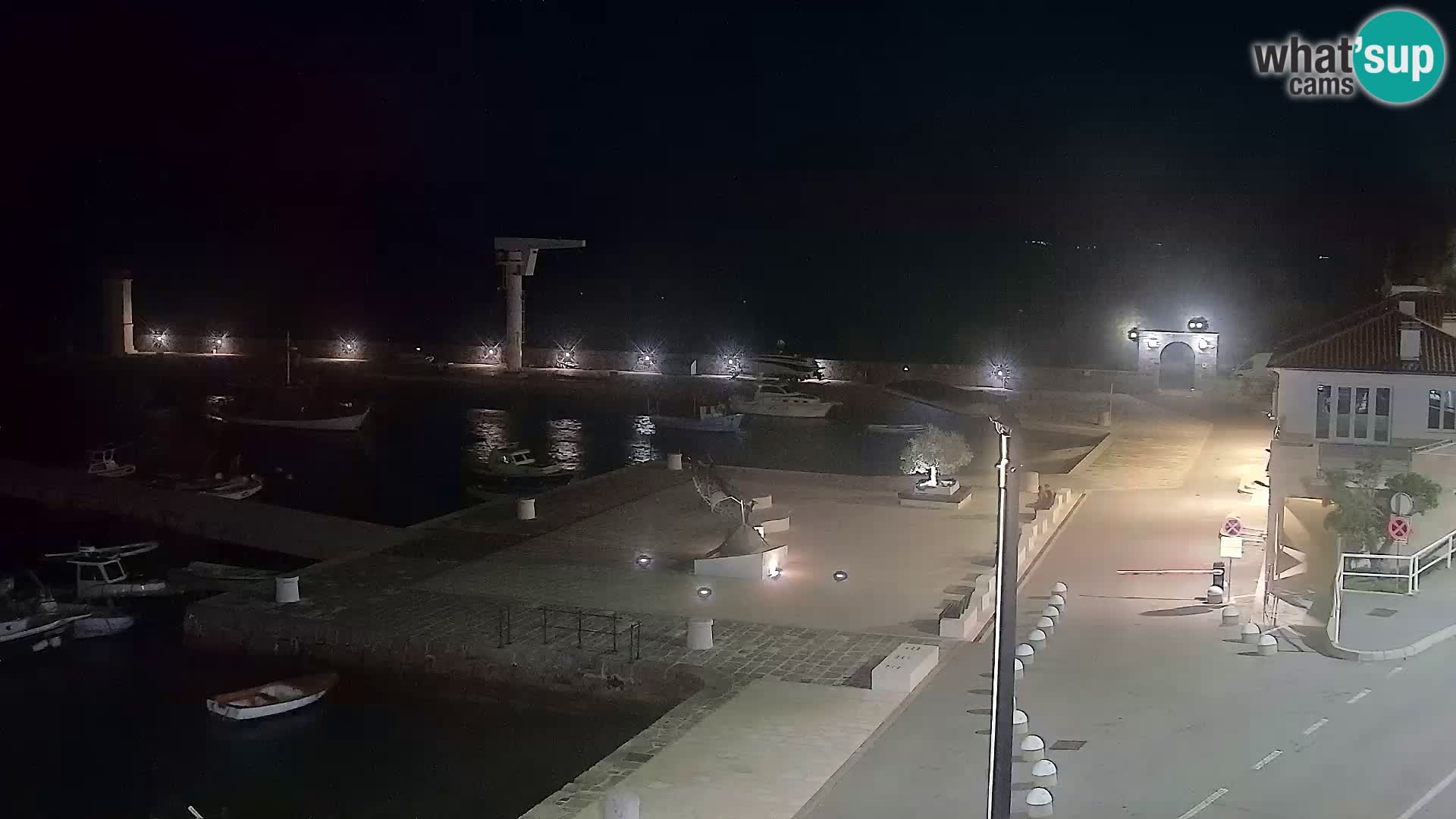 Webcam Senj – Panoramablick auf die Riva Senj