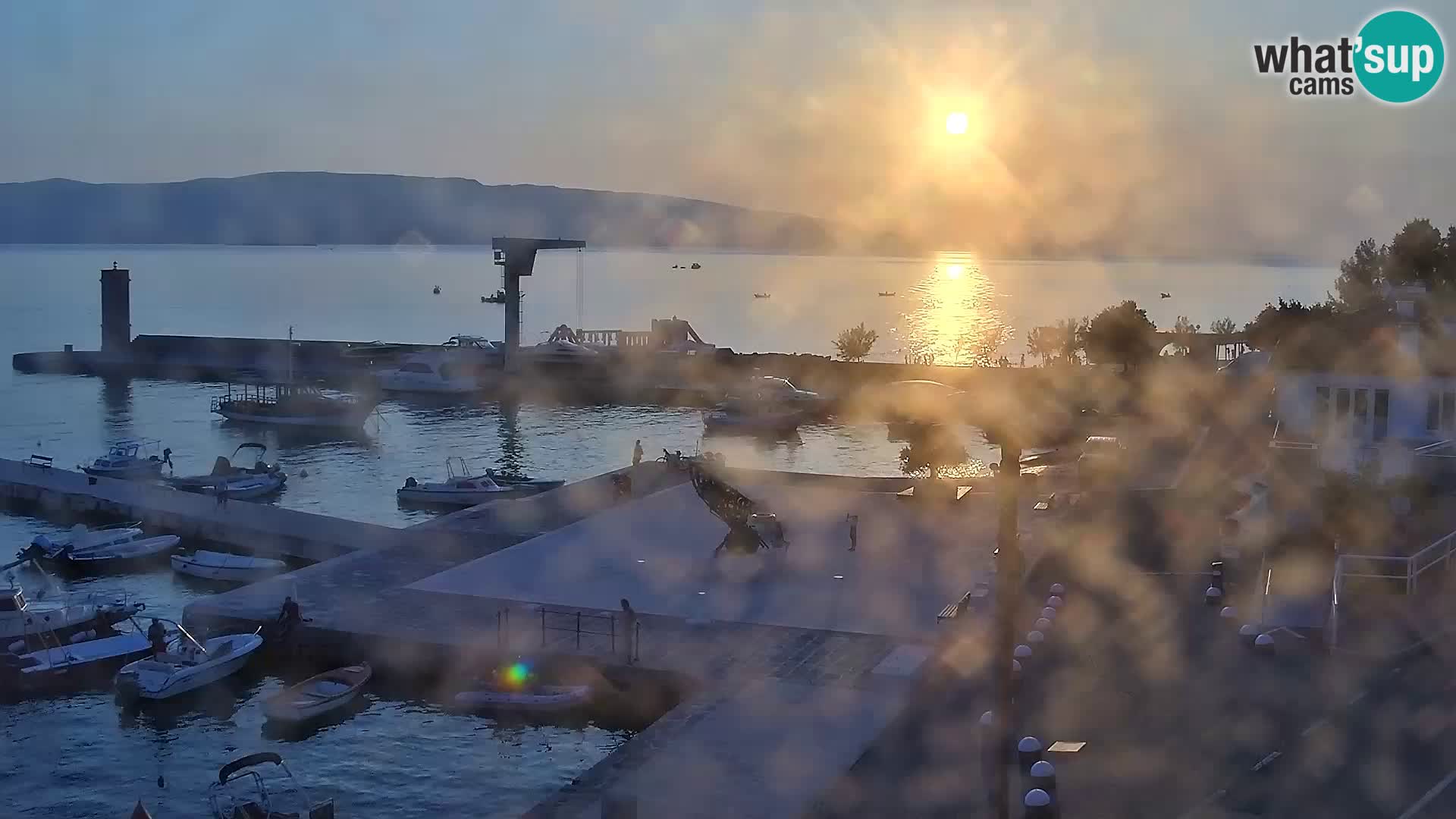 Webcam Senj – Panoramablick auf die Riva Senj