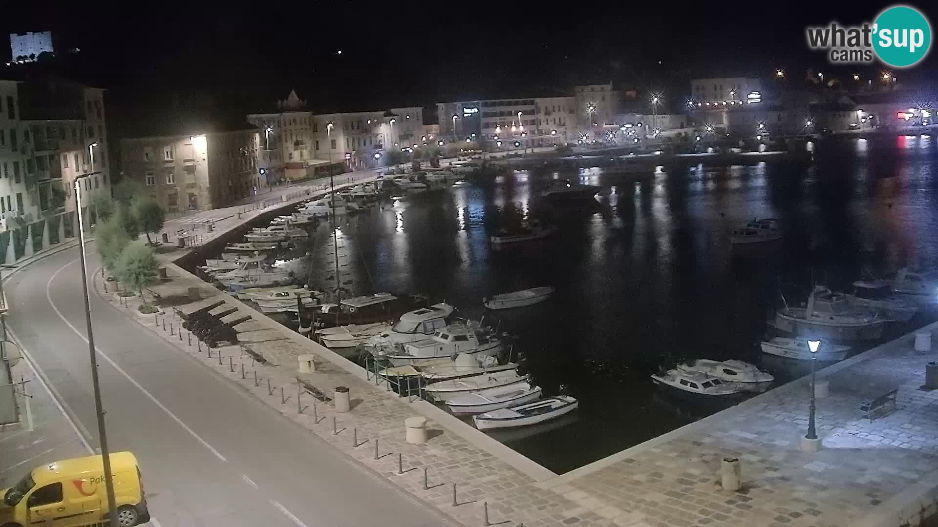 Webcam Senj – Panoramablick auf die Riva Senj