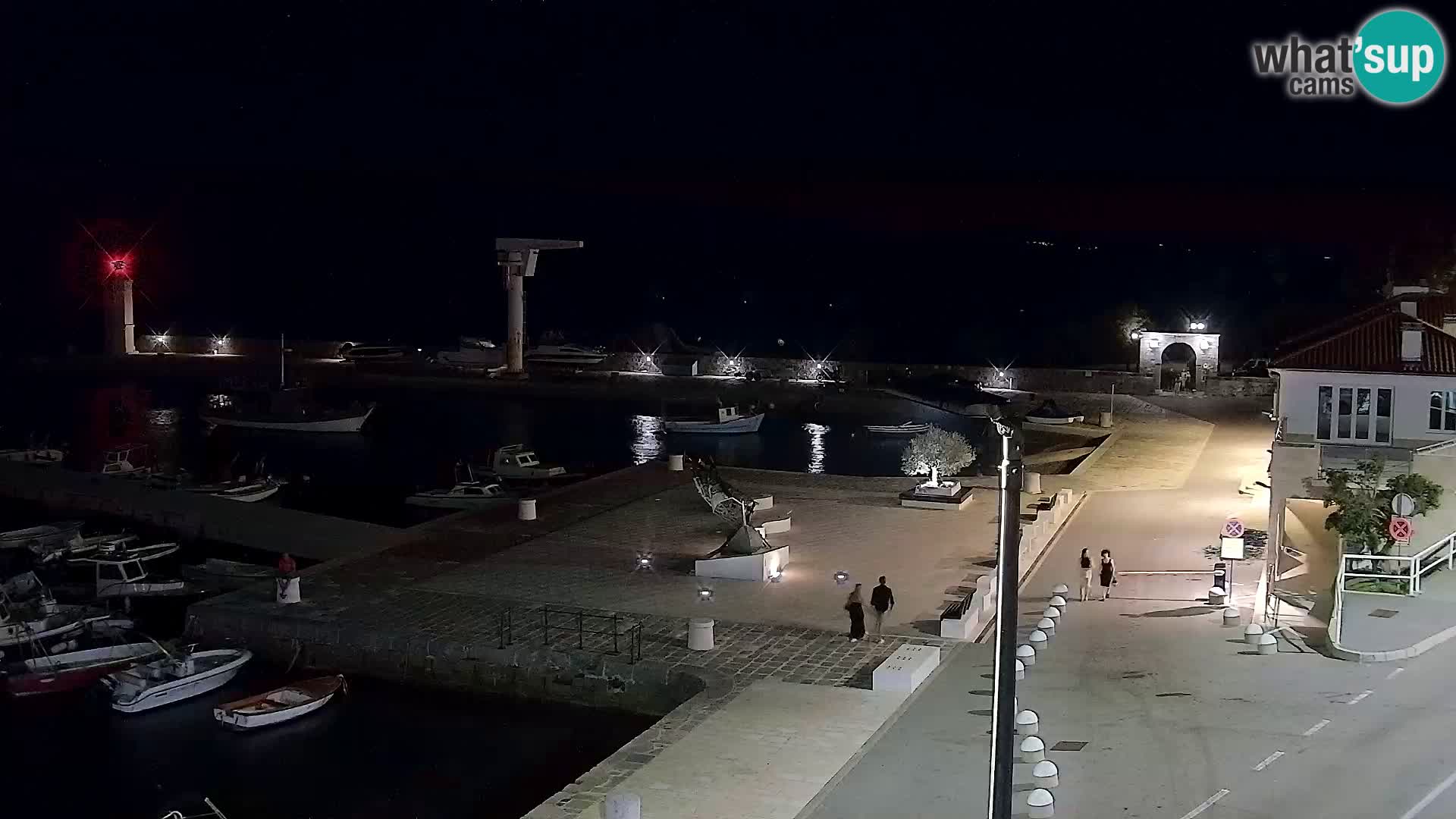 Webcam Senj – Panoramablick auf die Riva Senj