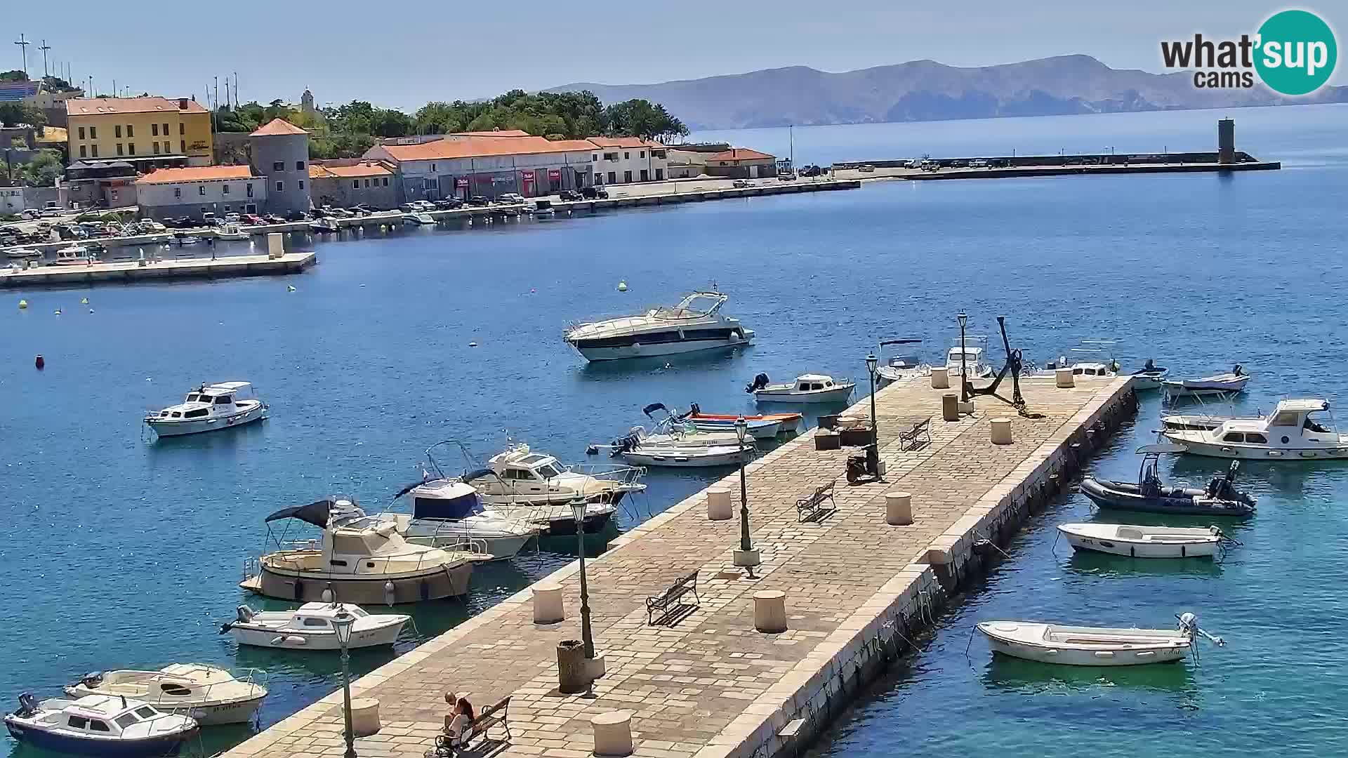 Livecam Senj – Vue panoramique de Senj riva
