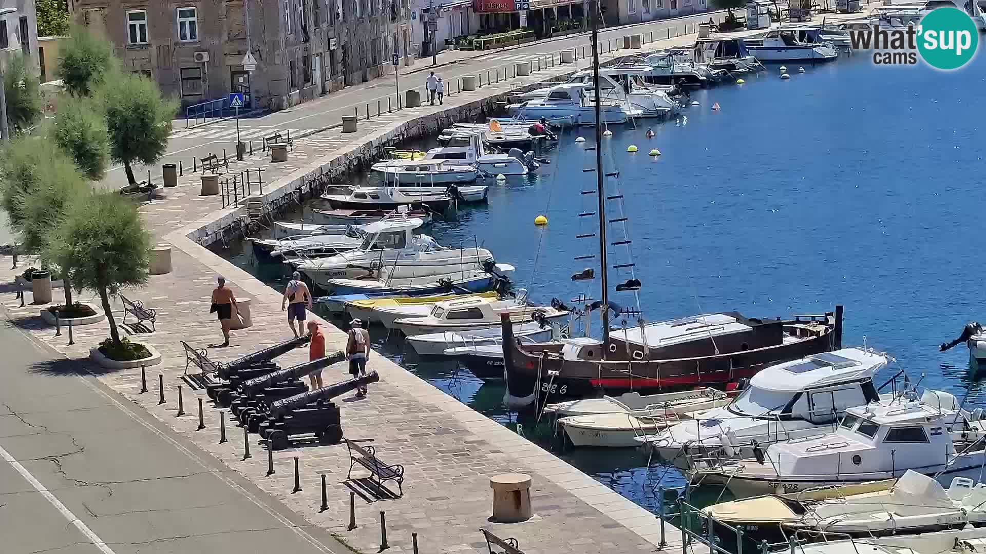 Webcam Senj – Panoramablick auf die Riva Senj