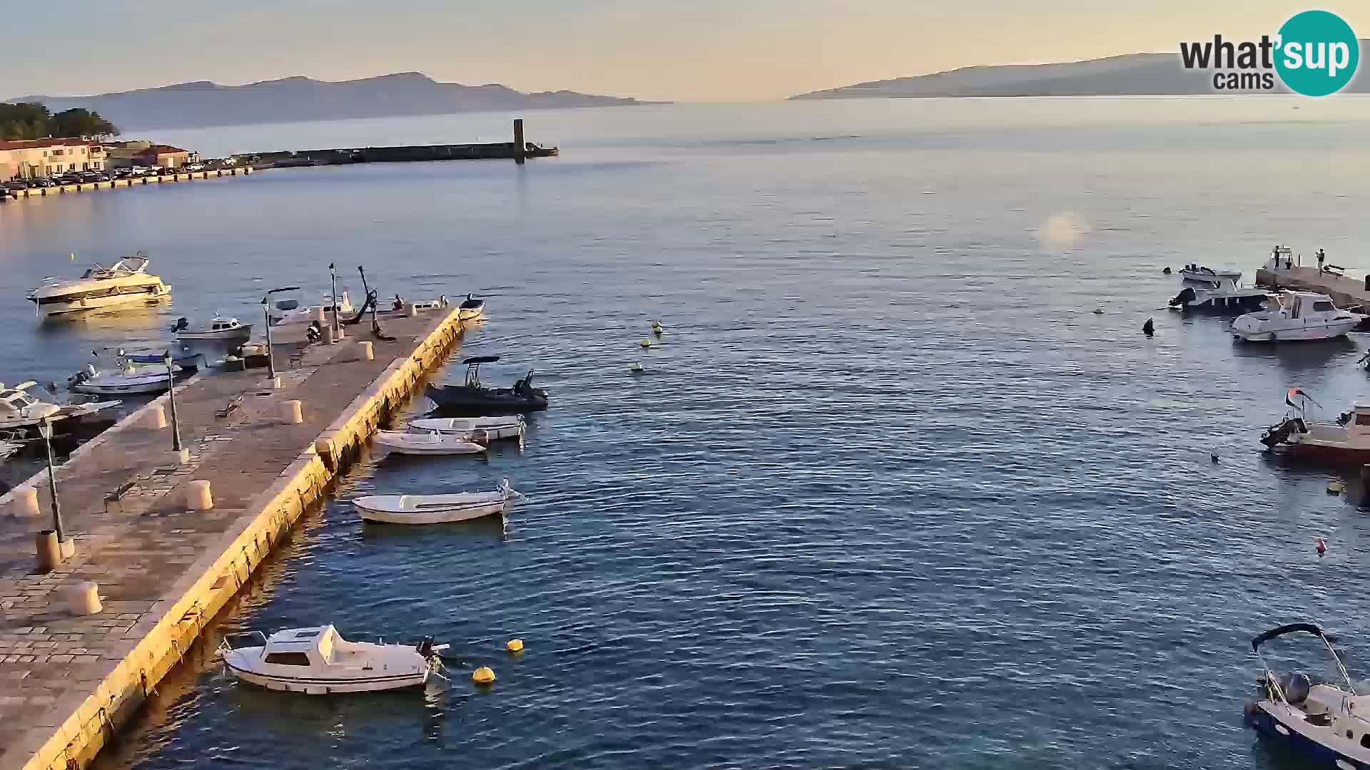 Livecam Senj – Vue panoramique de Senj riva