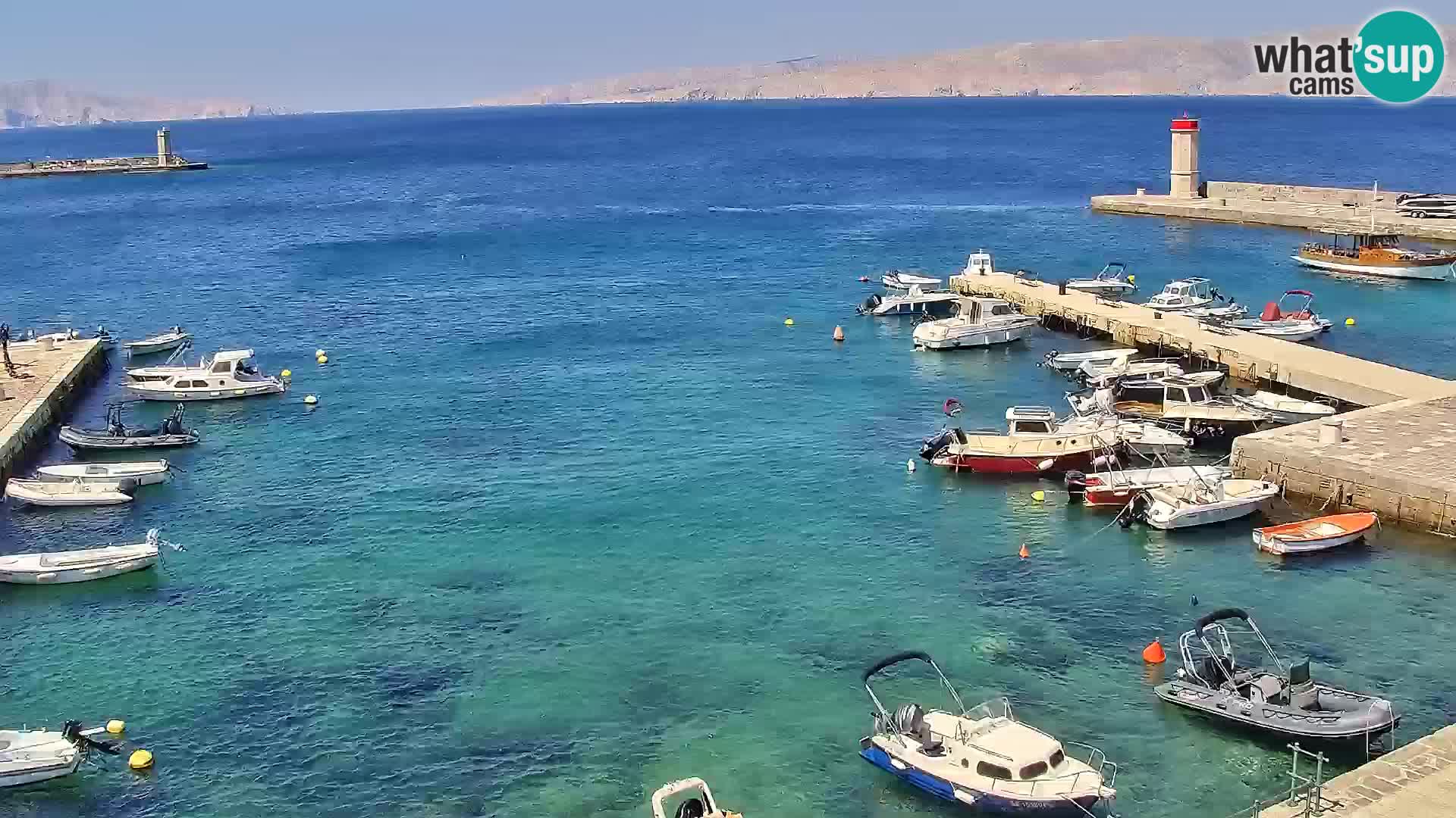 Livecam Senj – Vue panoramique de Senj riva