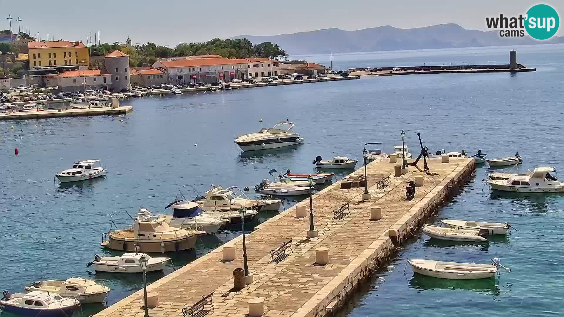 Webcam Senj – Panoramablick auf die Riva Senj
