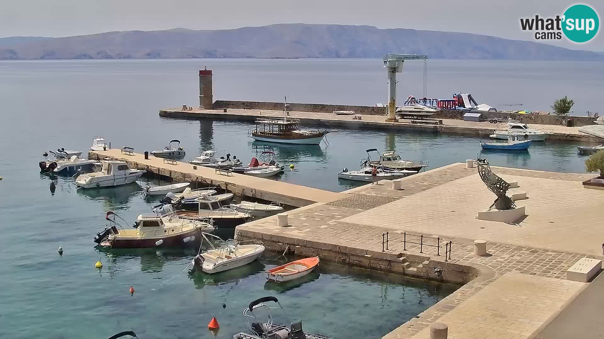 Webcam Senj – Panoramablick auf die Riva Senj