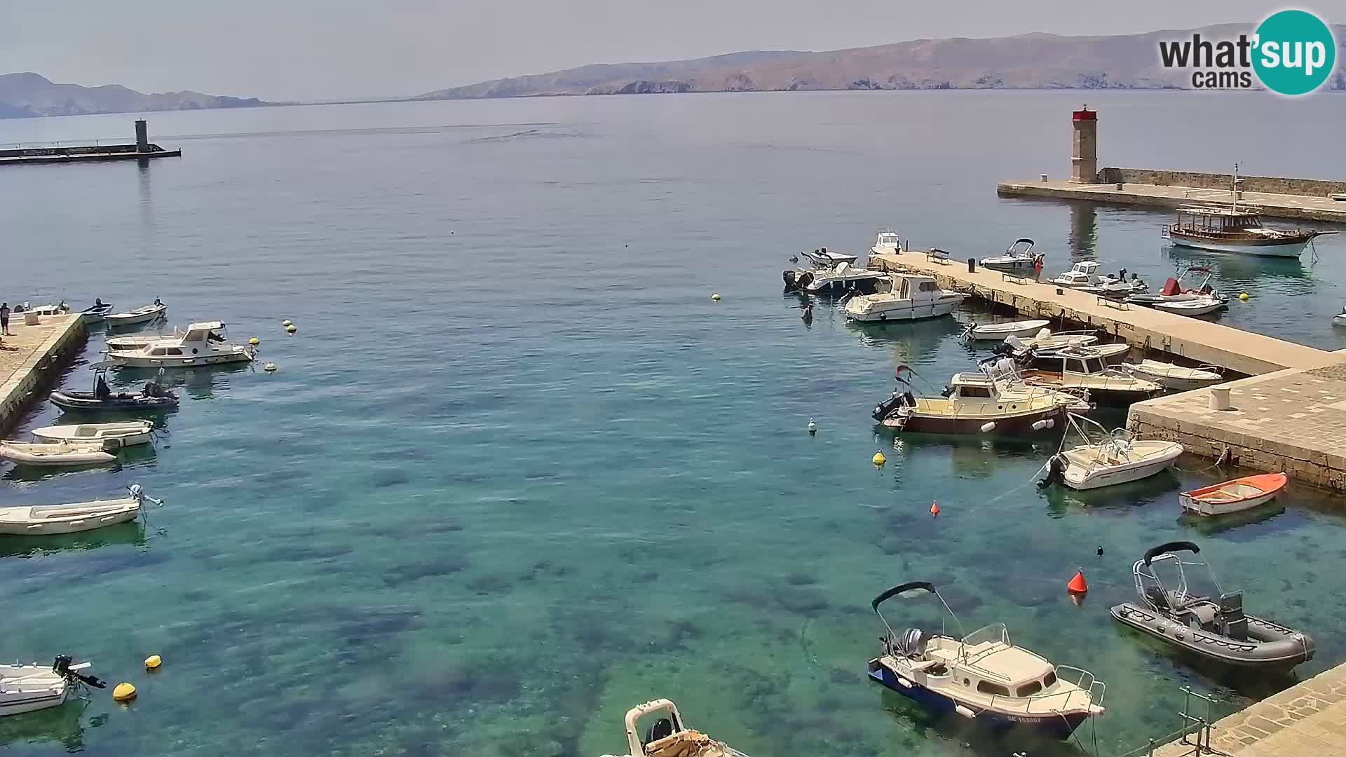 Livecam Senj – Vue panoramique de Senj riva