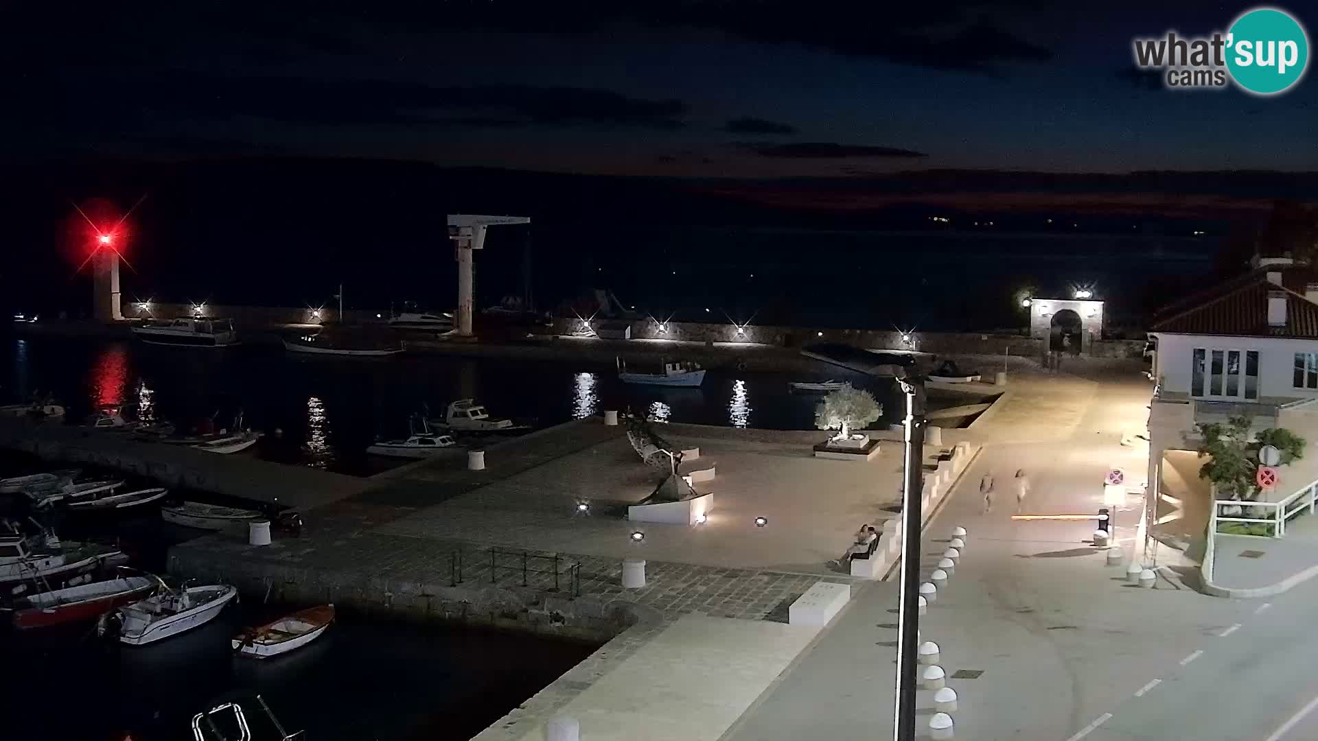 Livecam Senj – Vue panoramique de Senj riva