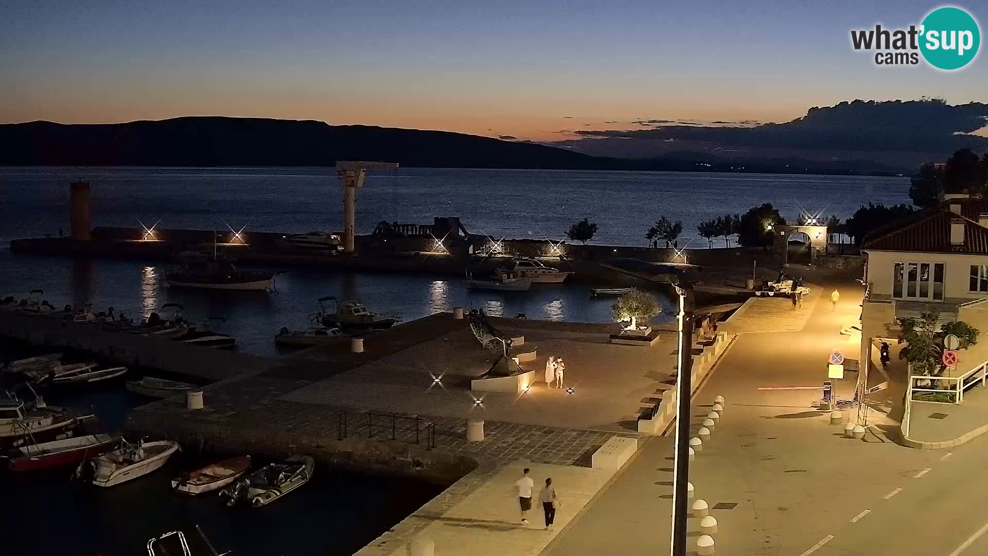 Webcam Senj – Panoramablick auf die Riva Senj